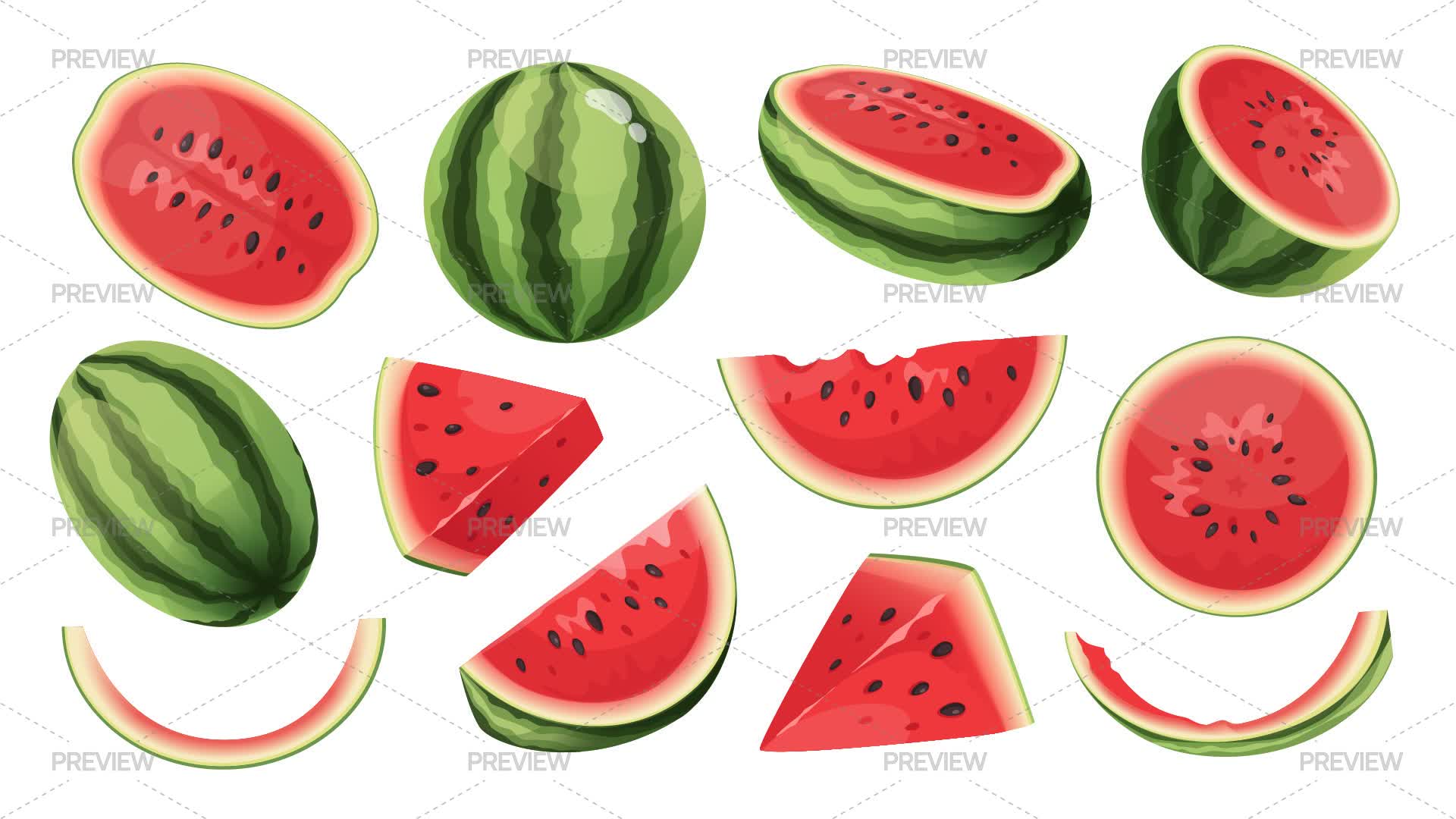 Fresh Watermelons - Graphics | Motion Array