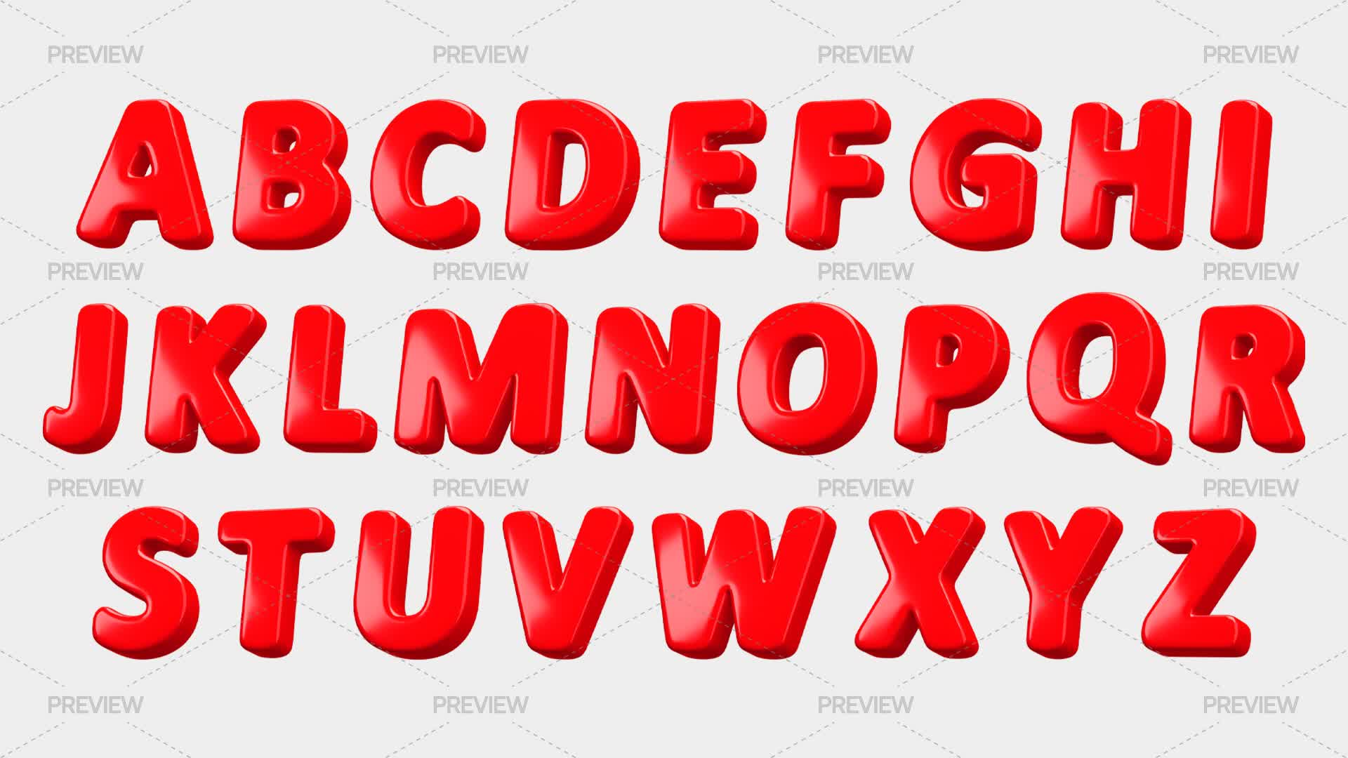 Red Alphabet Letters - Graphics | Motion Array