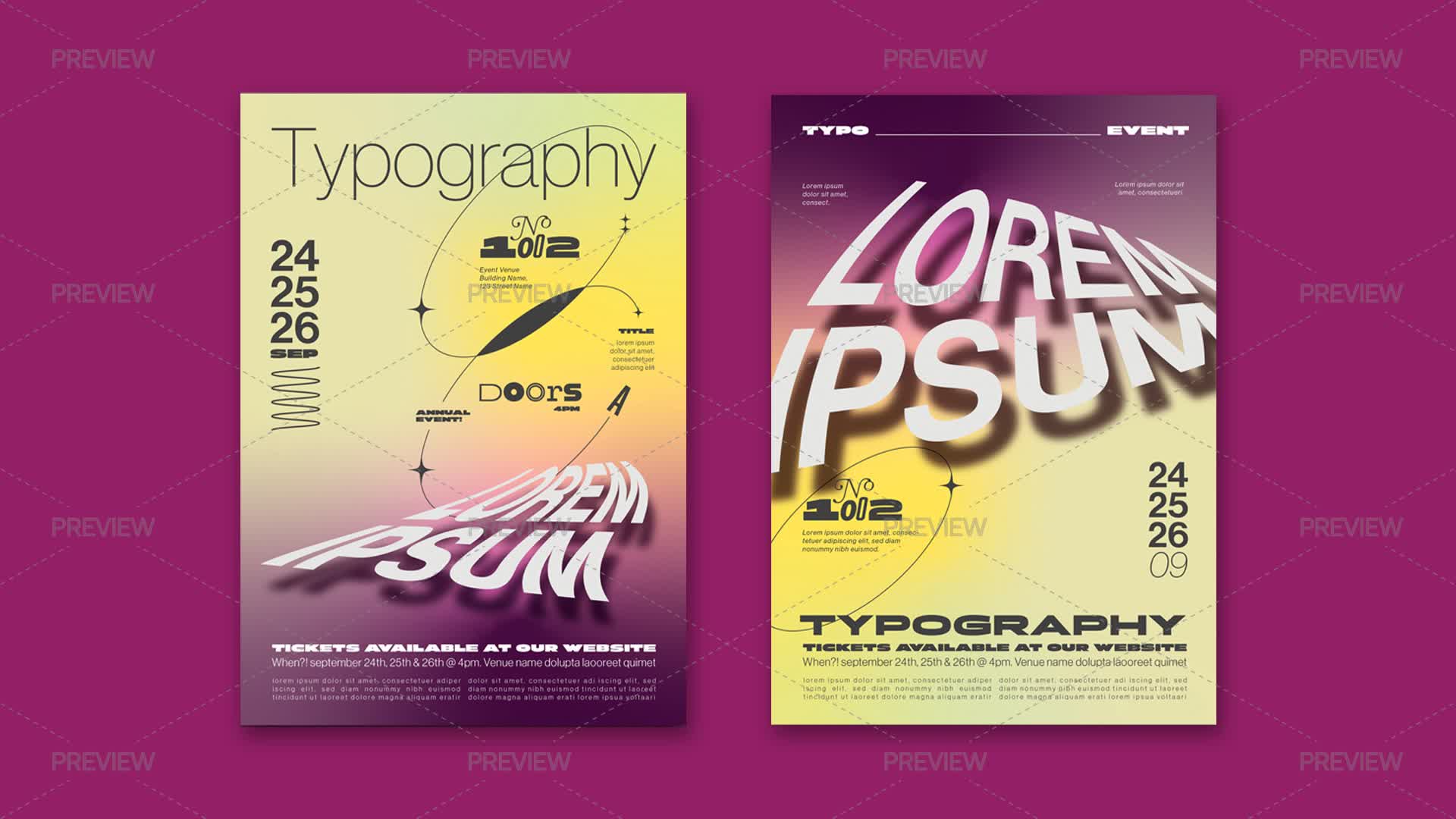 Gradient Event Posters - Graphics | Motion Array