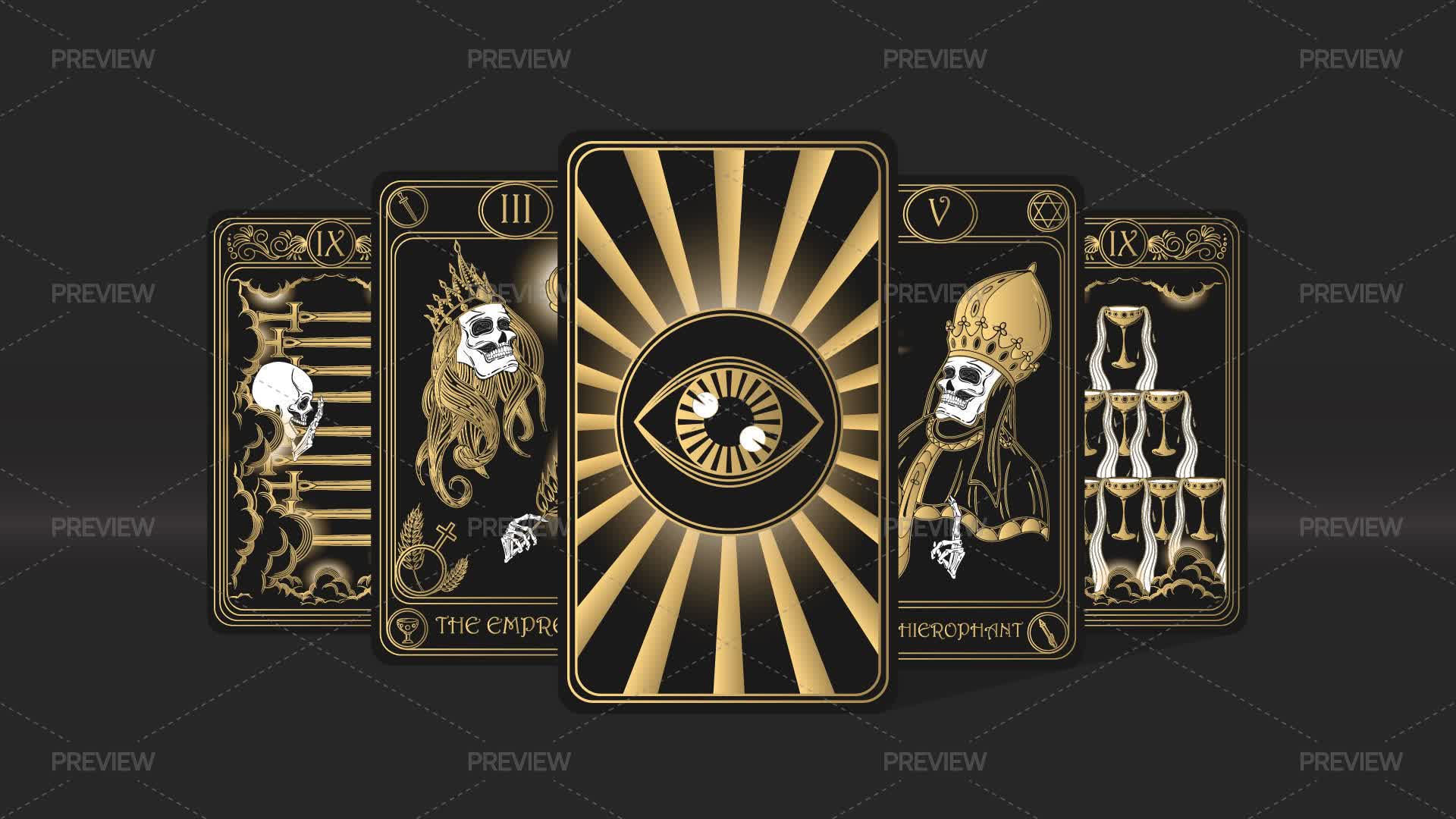 Tarot Cards Illustration - Graphics | Motion Array