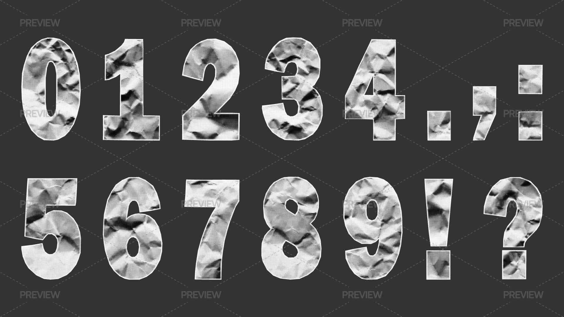Scrambled Numbers Image Crumpled Paper Numbers by Polinmr - Graphics | Motion Array
