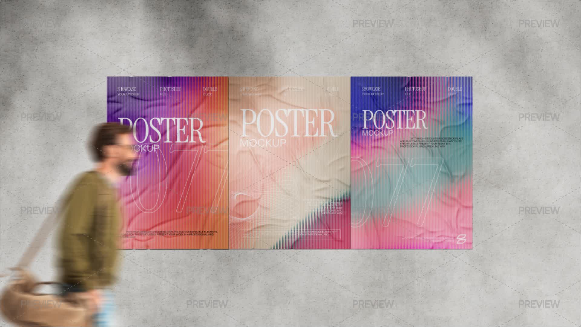 Motion Array Poster Wall Poster Mockup by Pitstud - Graphics | Motion Array