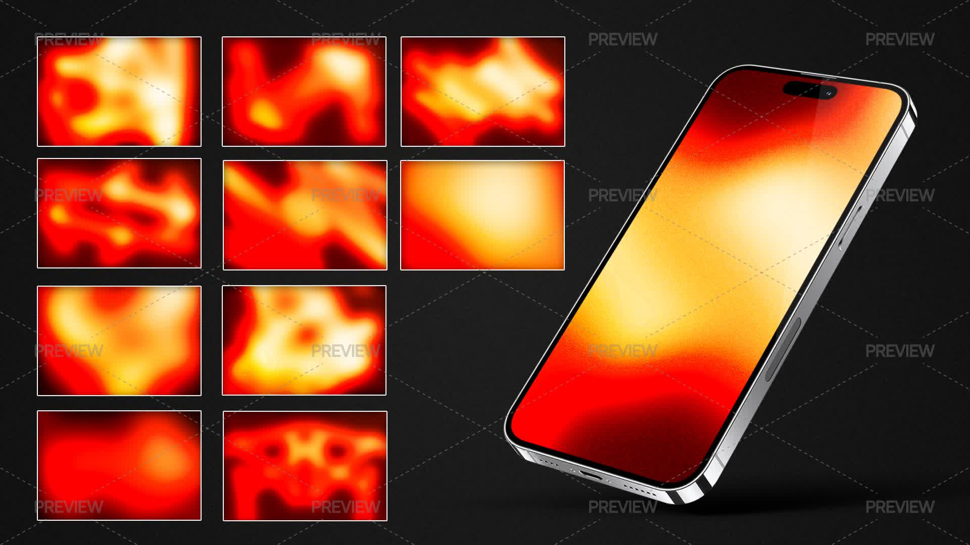 Fever Heatmap Gradient Backgrounds by Pitchlook - Graphics | Motion Array