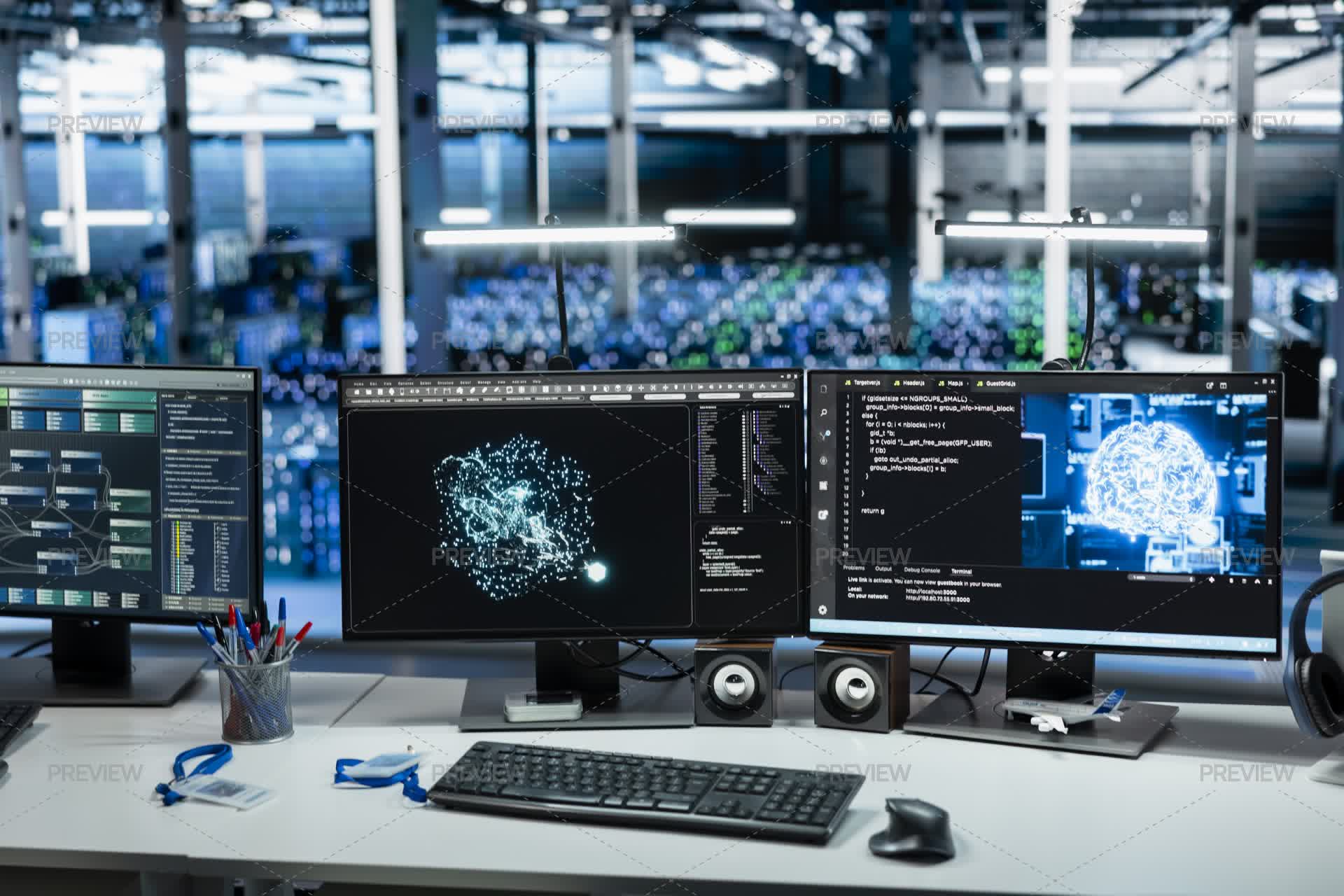 Software Running Machine Learning Software Running On Pcs In Data Center by DCStudio ...