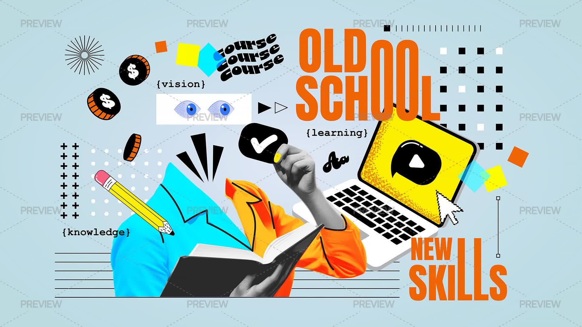 Modular Learning Pic Collage Digital Learning Collage Poster Design by graphics4u - Graphics ...