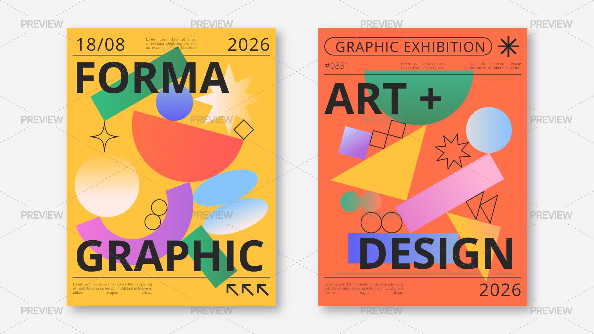 Motion Array Poster 2 Abstract Art Posters by Xenia Artwork - Graphics | Motion Array