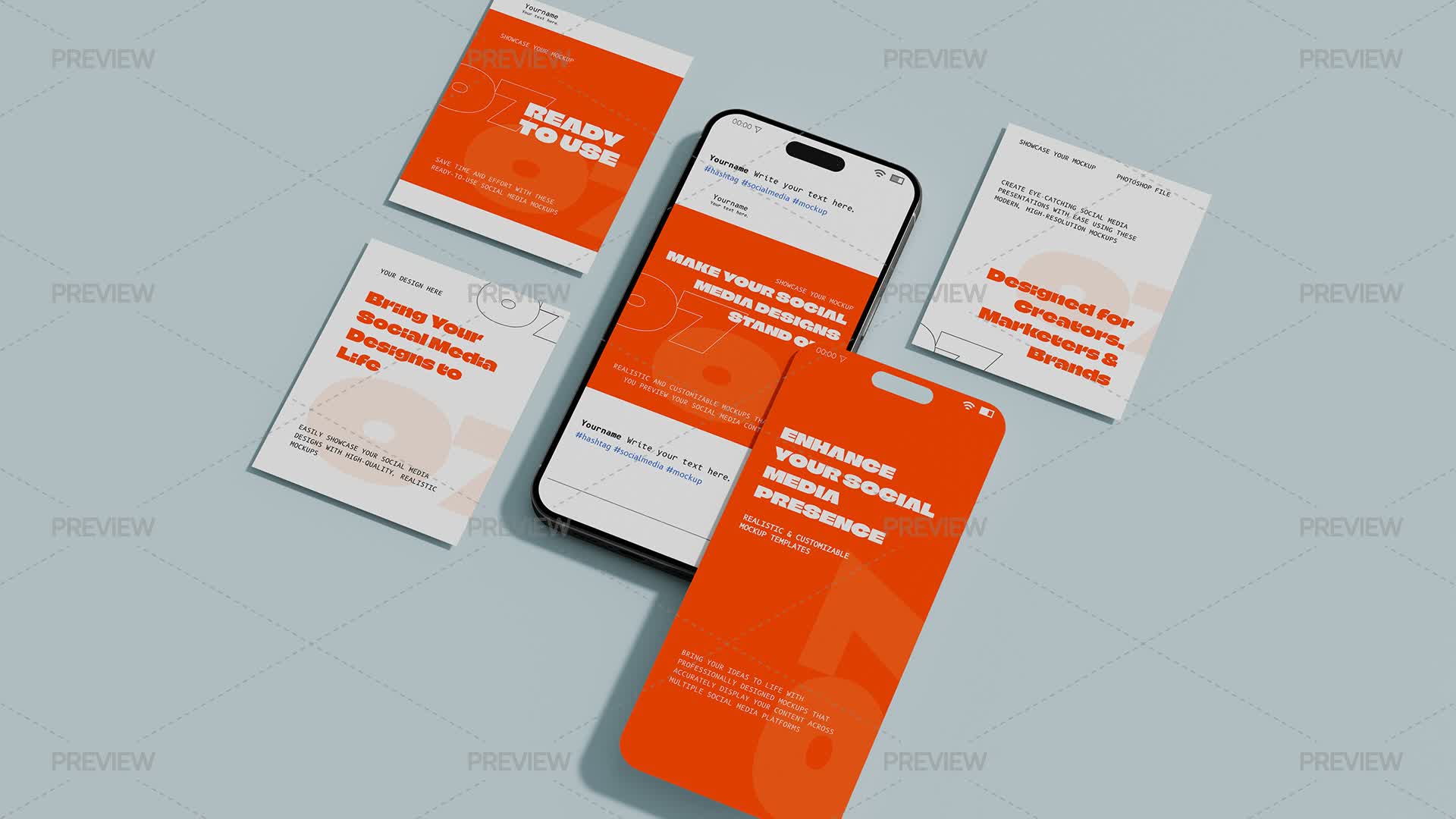 Social Media Mockup - Graphics | Motion Array