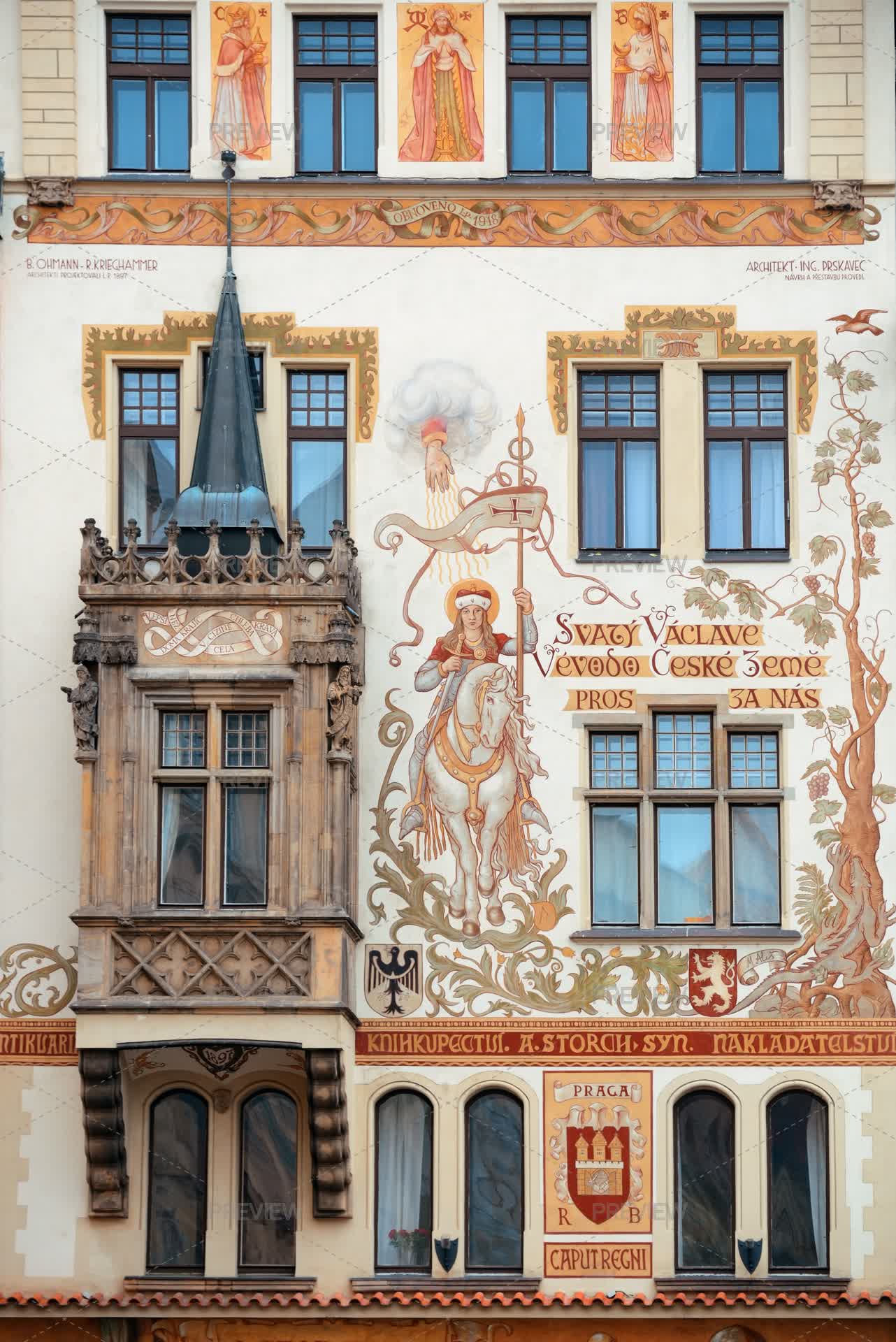 Old Town Square Buildings - Stock Photos | Motion Array