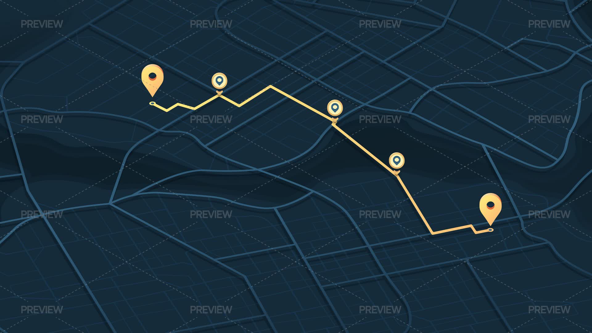 Direction Path GPS Navigation Route by Aqi49 - Graphics | Motion Array