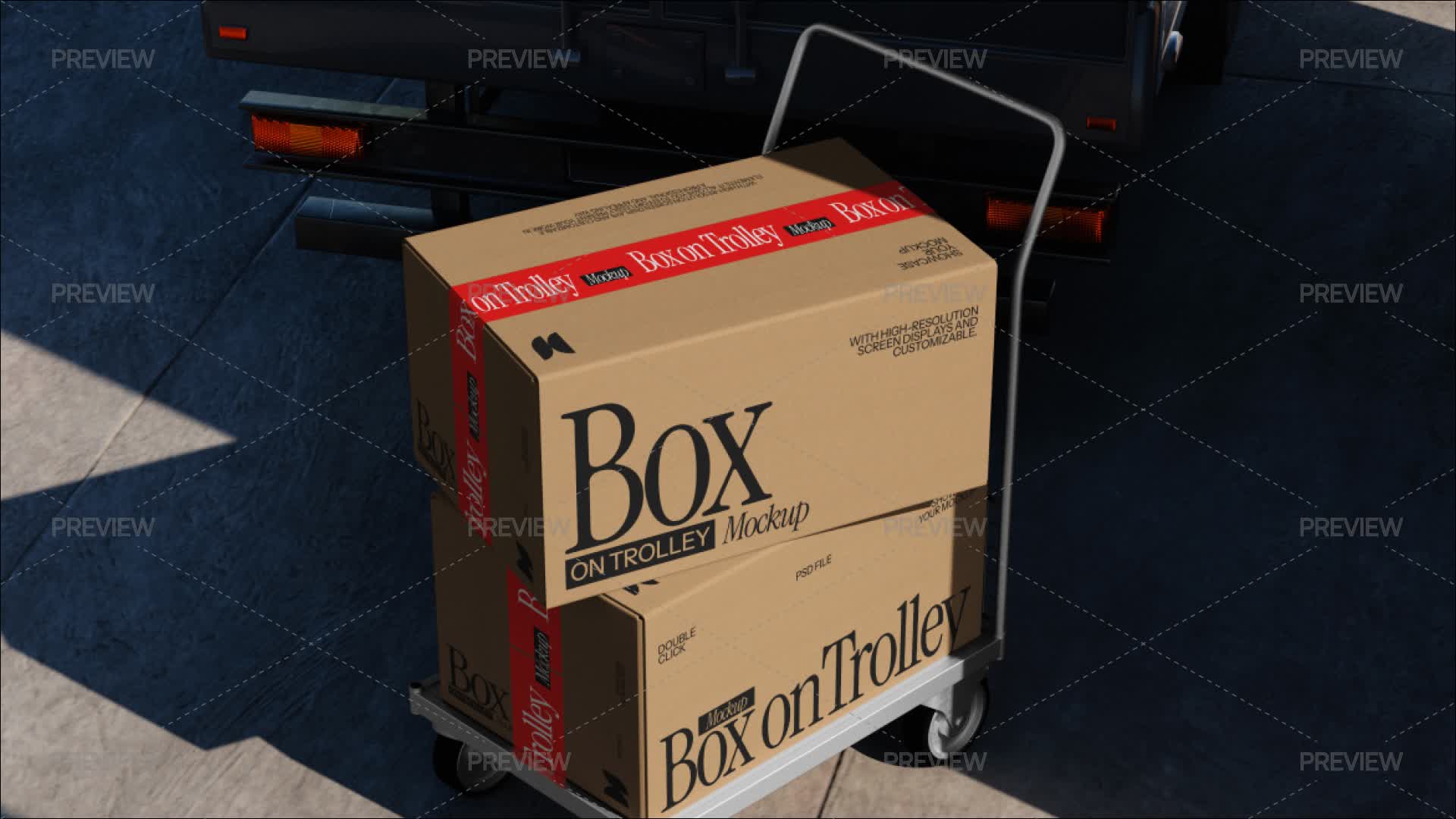 Cardboard Boxes Mockup - Graphics | Motion Array