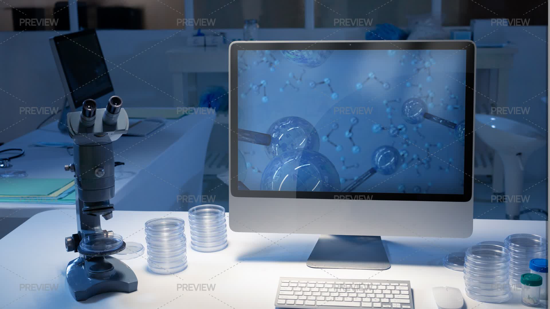 Research Lab Workspace Mockup - Graphics | Motion Array