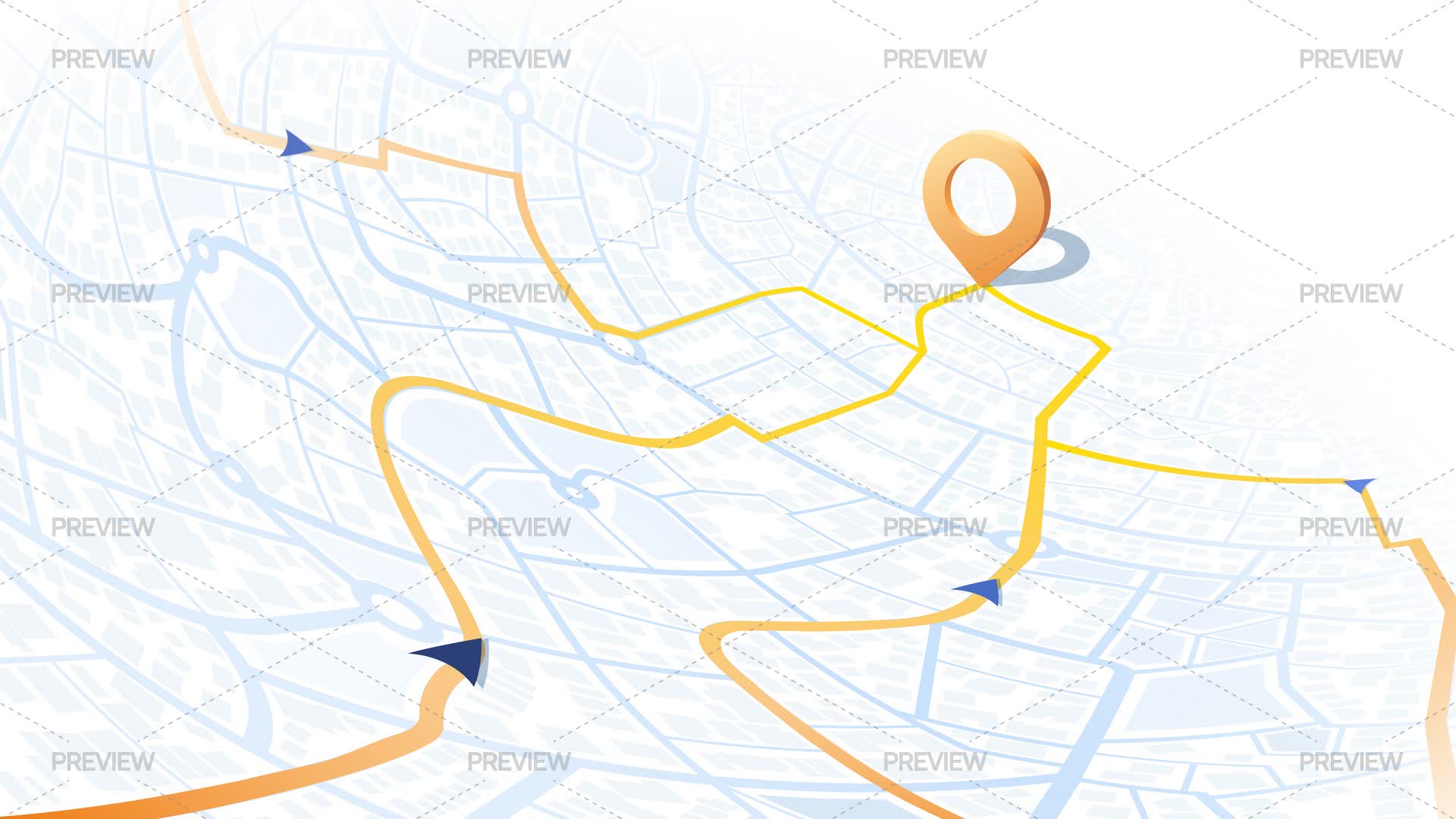 Roat Map GPS Navigation Routes - Graphics | Motion Array