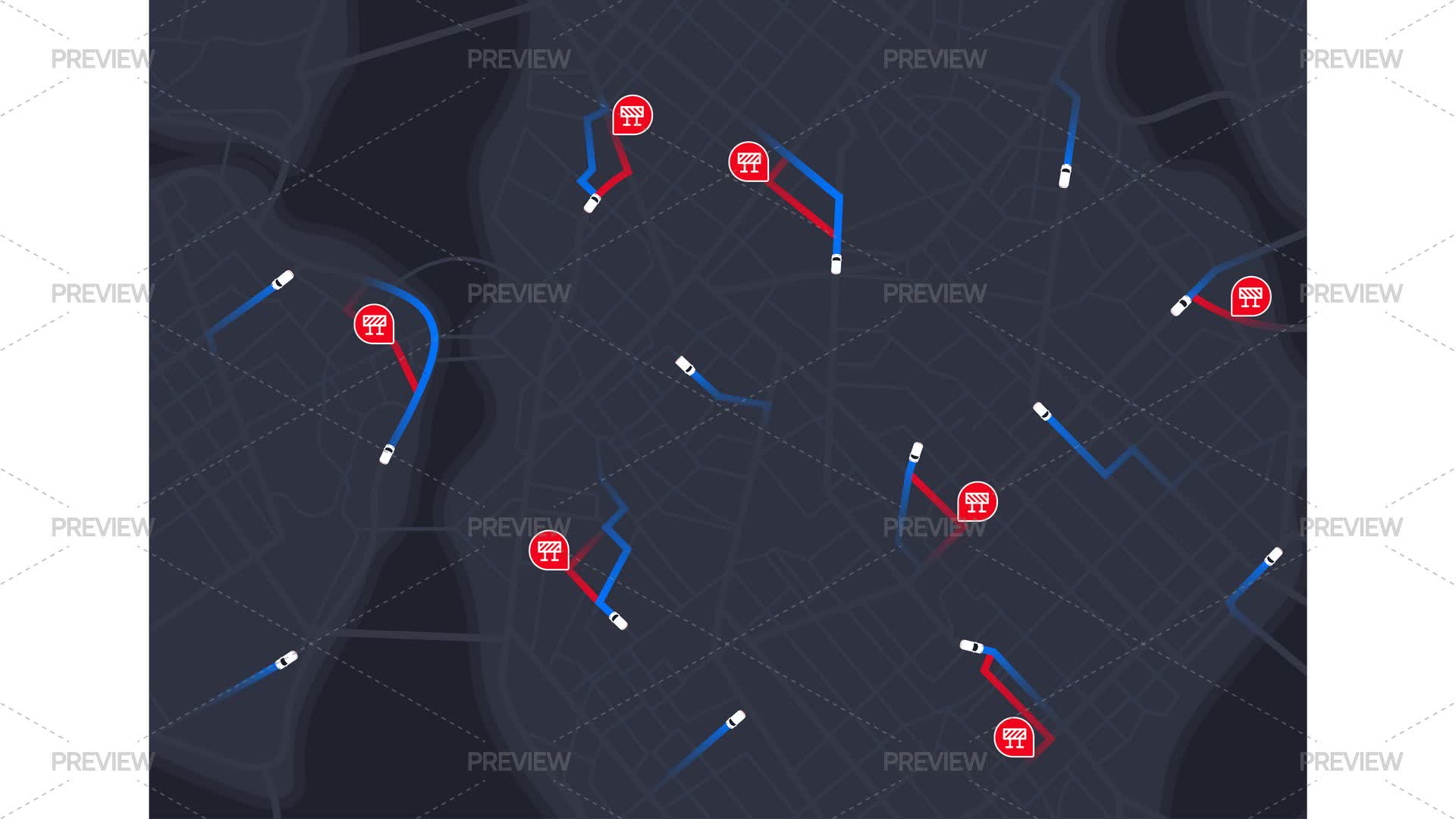 Alernative Route Alternative Navigation Routes - Graphics | Motion Array