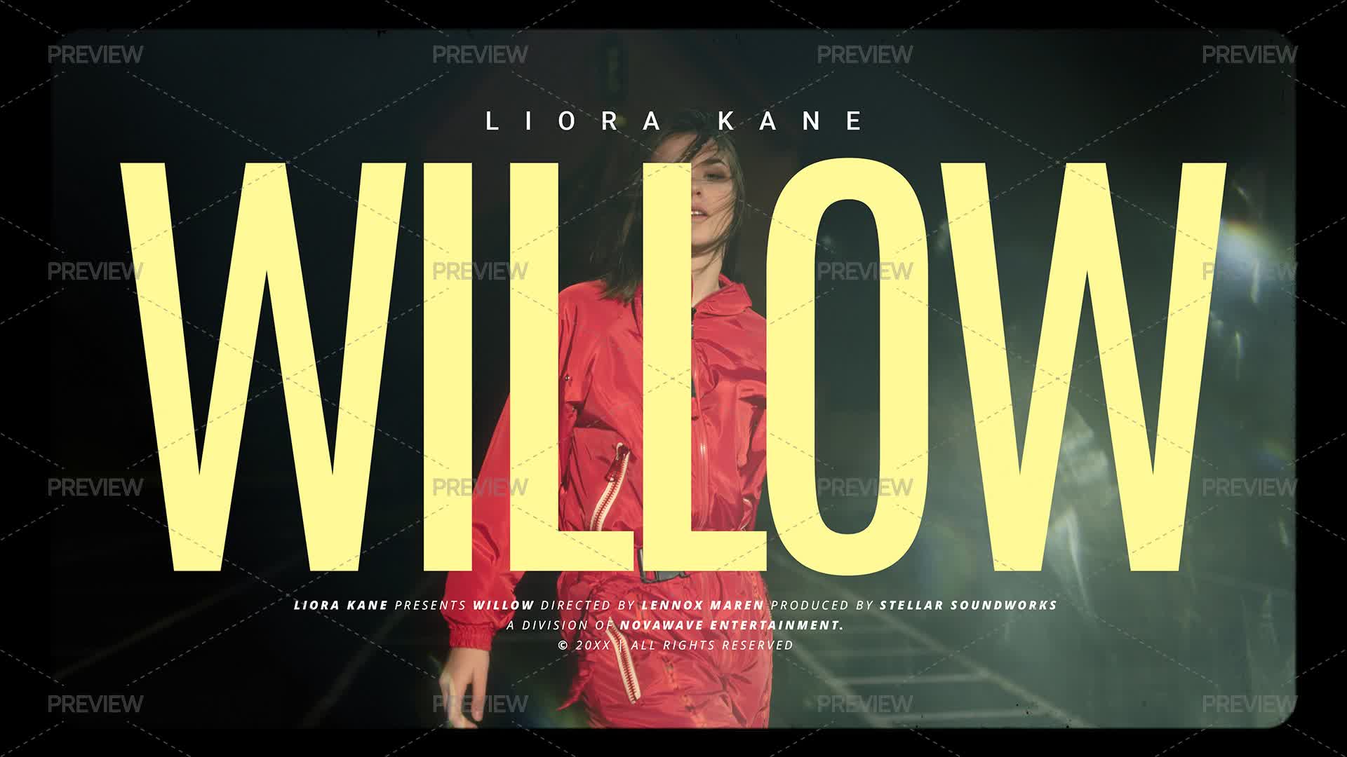 Music Video Title Card Template Graphics Motion Array