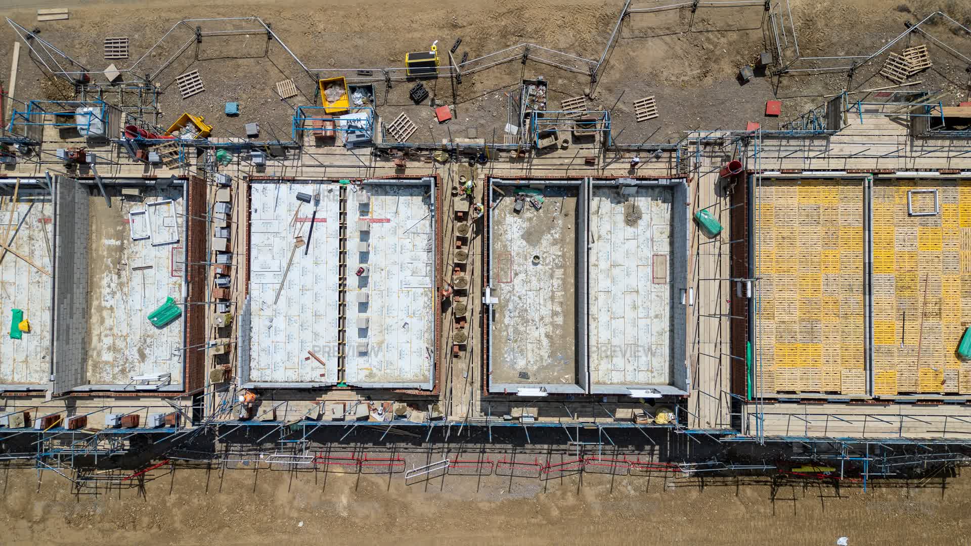 Construction Array Construction Site With Foundations And M - Stock Photos | Motion Array