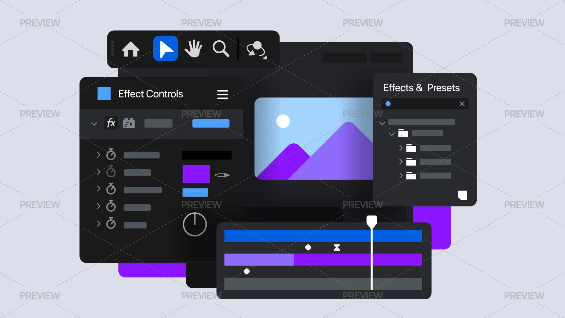 Video Editor Gui Image Video Editing Interface by lina_chepolina - Graphics | Motion Array