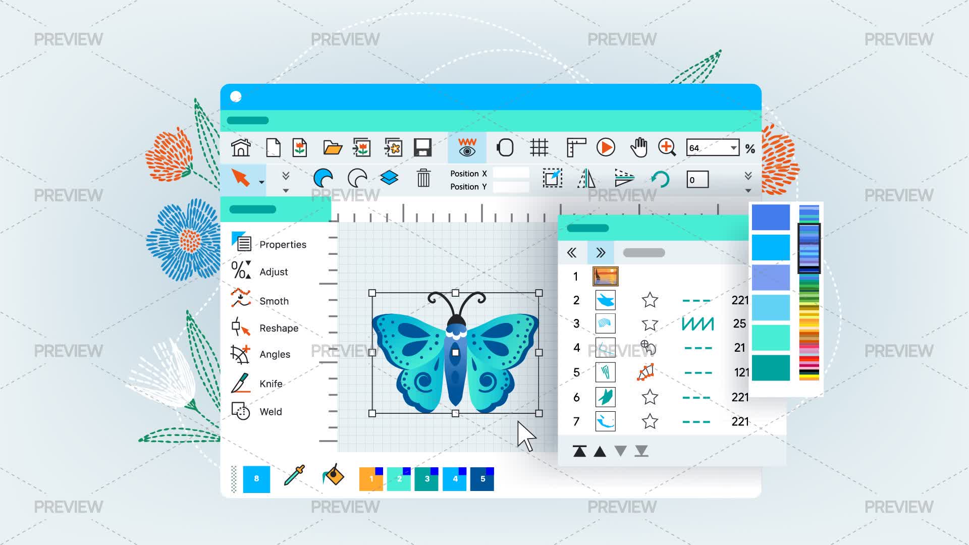 Art Program Interface Digital Art Software Interface - Graphics | Motion Array