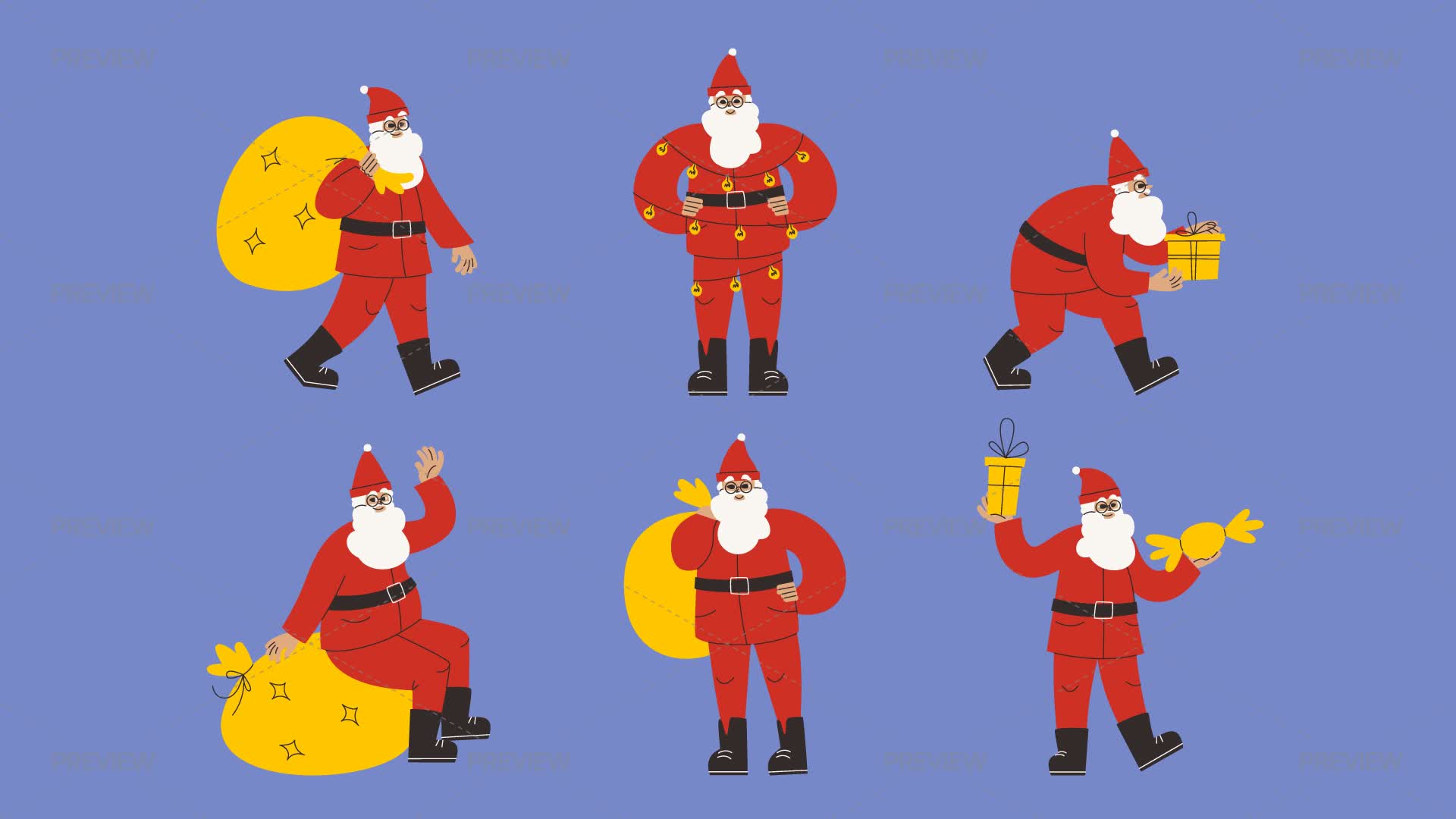 Santa Claus Characters - Graphics | Motion Array