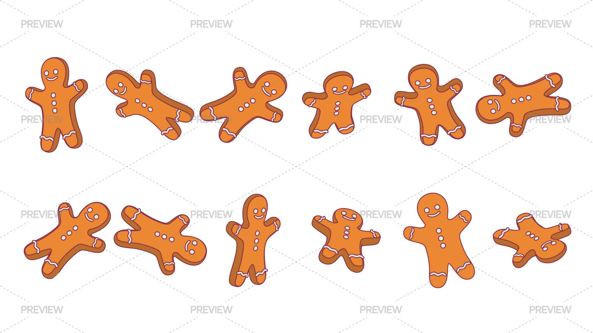 Gingerbread Man Cookies - Graphics | Motion Array
