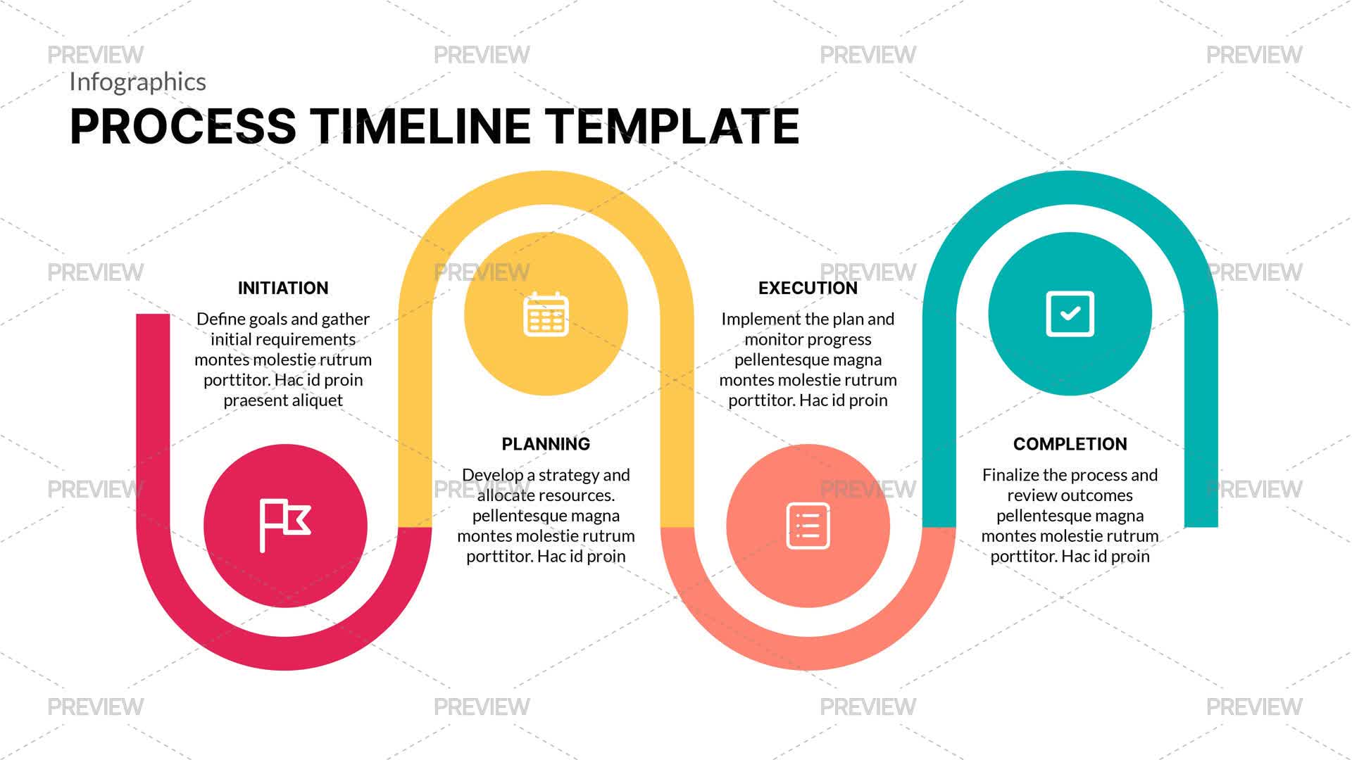 Process Timeline Infographic Template - Graphics | Motion Array