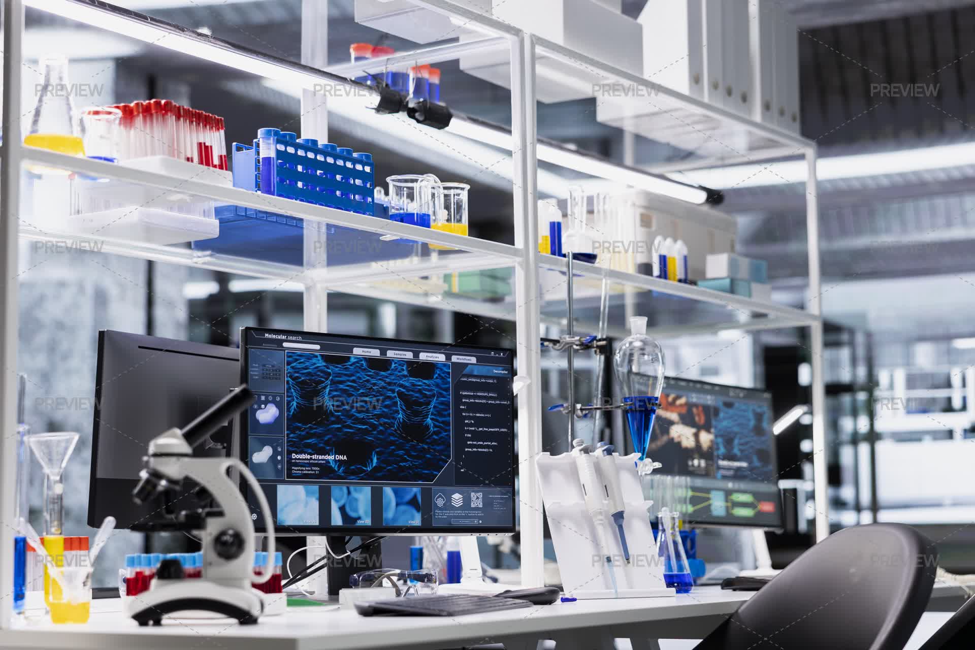 Science Experiment Complex Scientific Gear In Research Facility Used For Complex Experiments ...