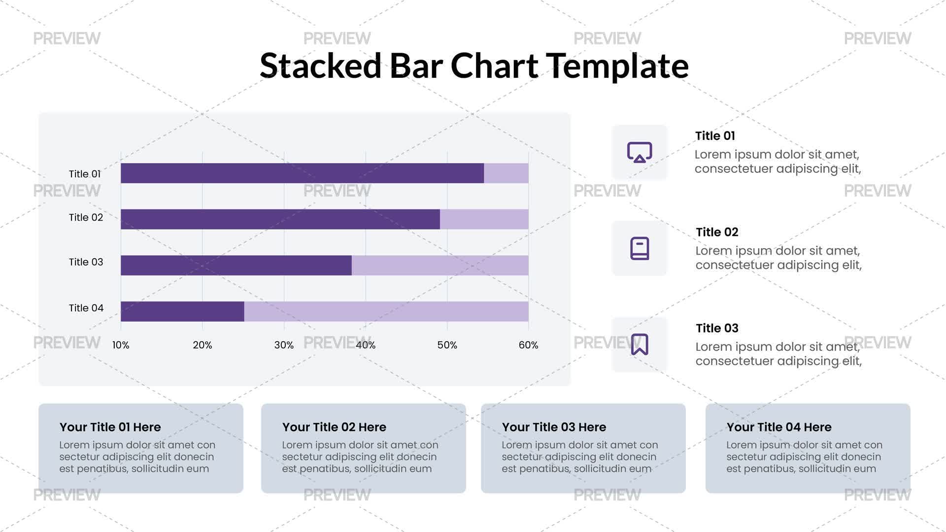 Stacked Bar Chart Infographic Template by Hekenostudio - Graphics ...