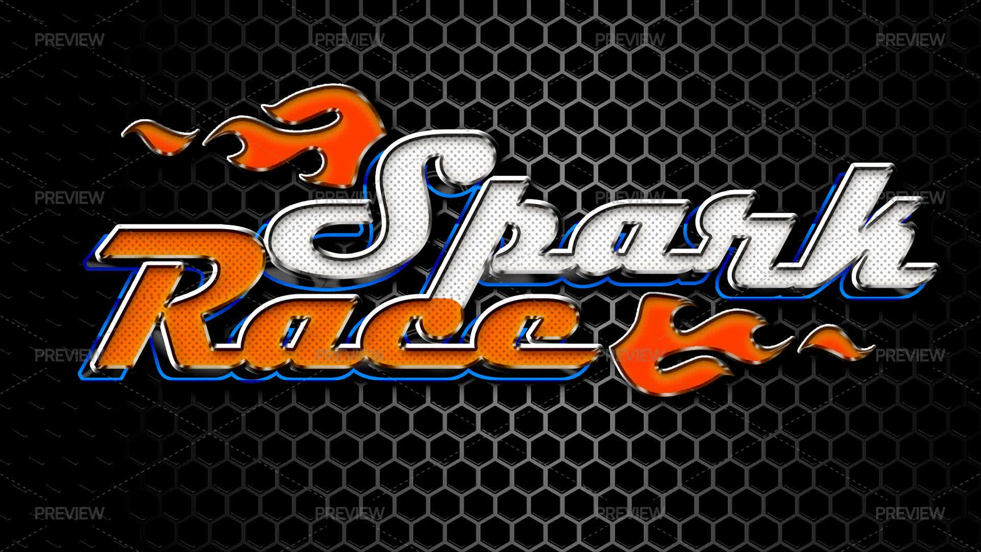 Retro Racing Text Effect - Graphics | Motion Array