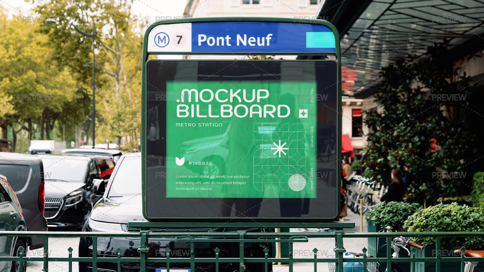 Station Billboard Mockup - Graphics | Motion Array