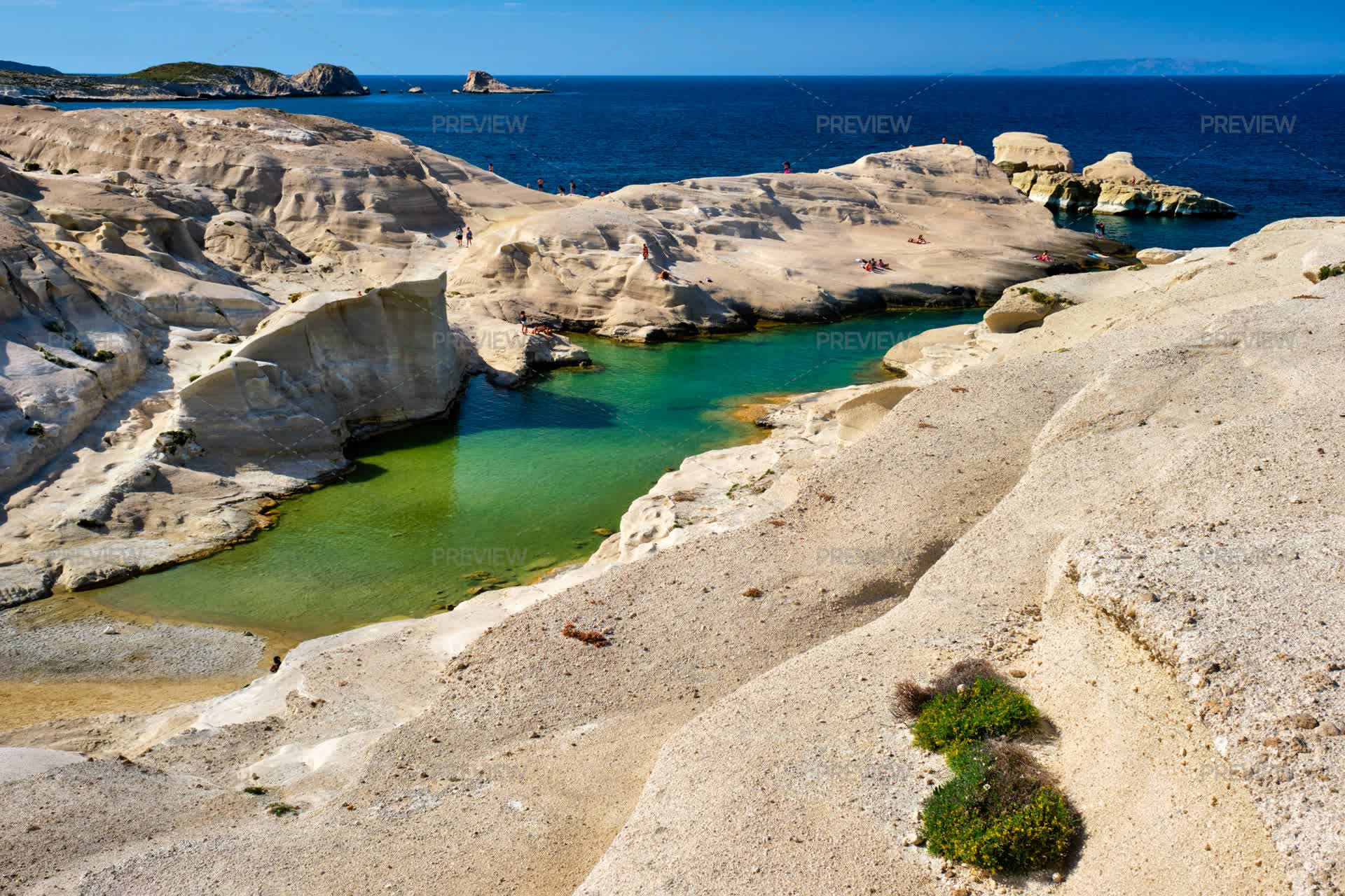 Famous Sarakiniko Beach On Milos Island In Greece by Dmitry Rukhlenko ...