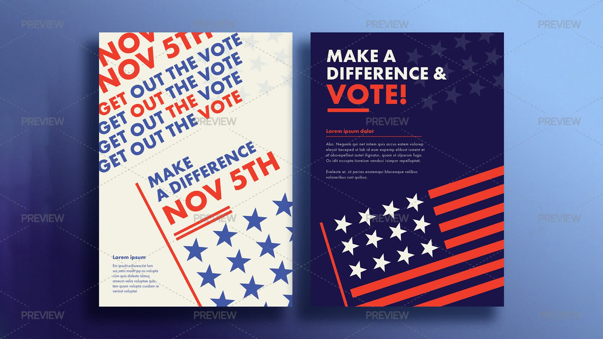 Voting Poster.pdf Patriotic Voting Poster by Wavebreak Media - Graphics | Motion Array