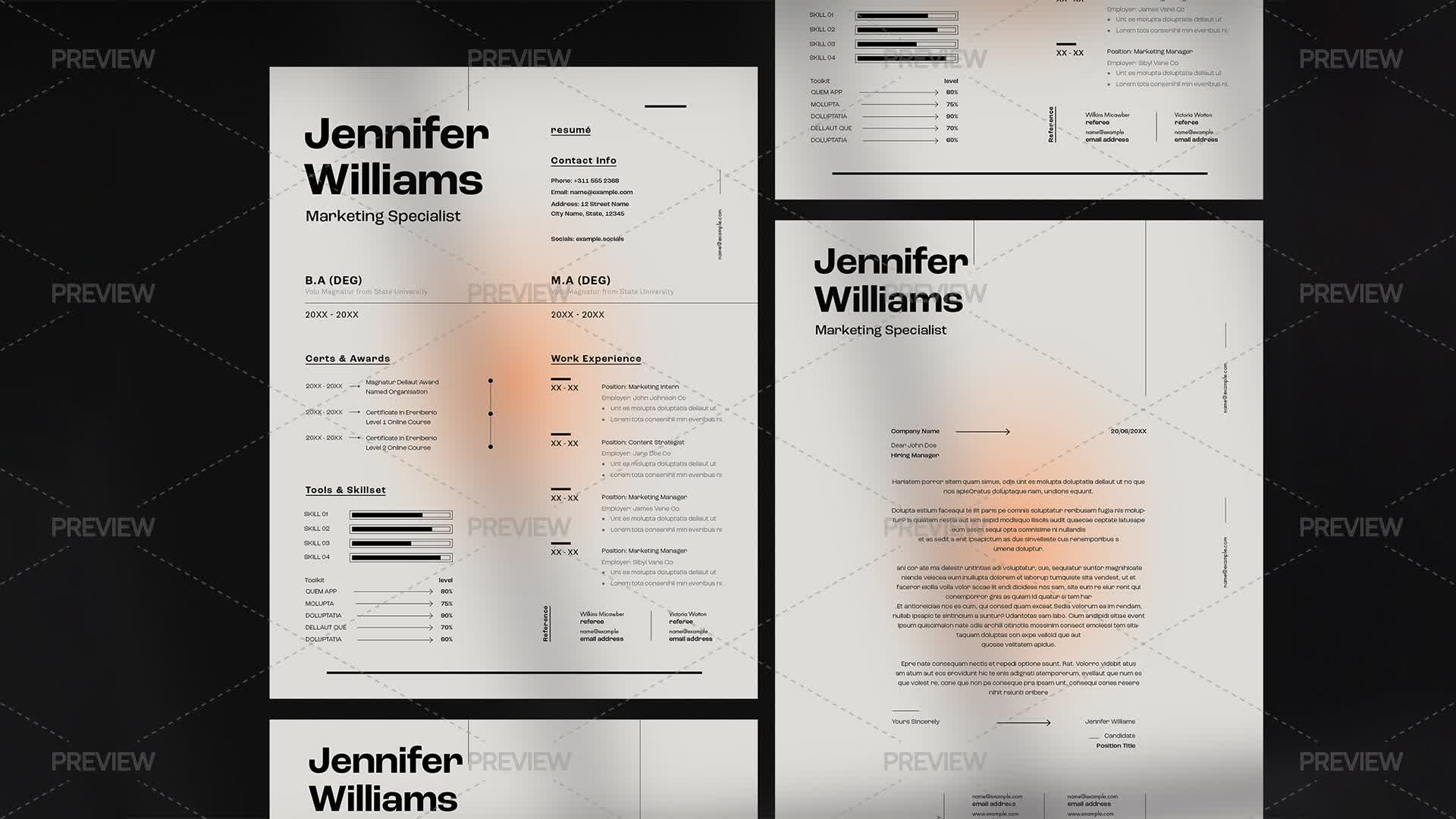CV Resume Template - Graphics | Motion Array