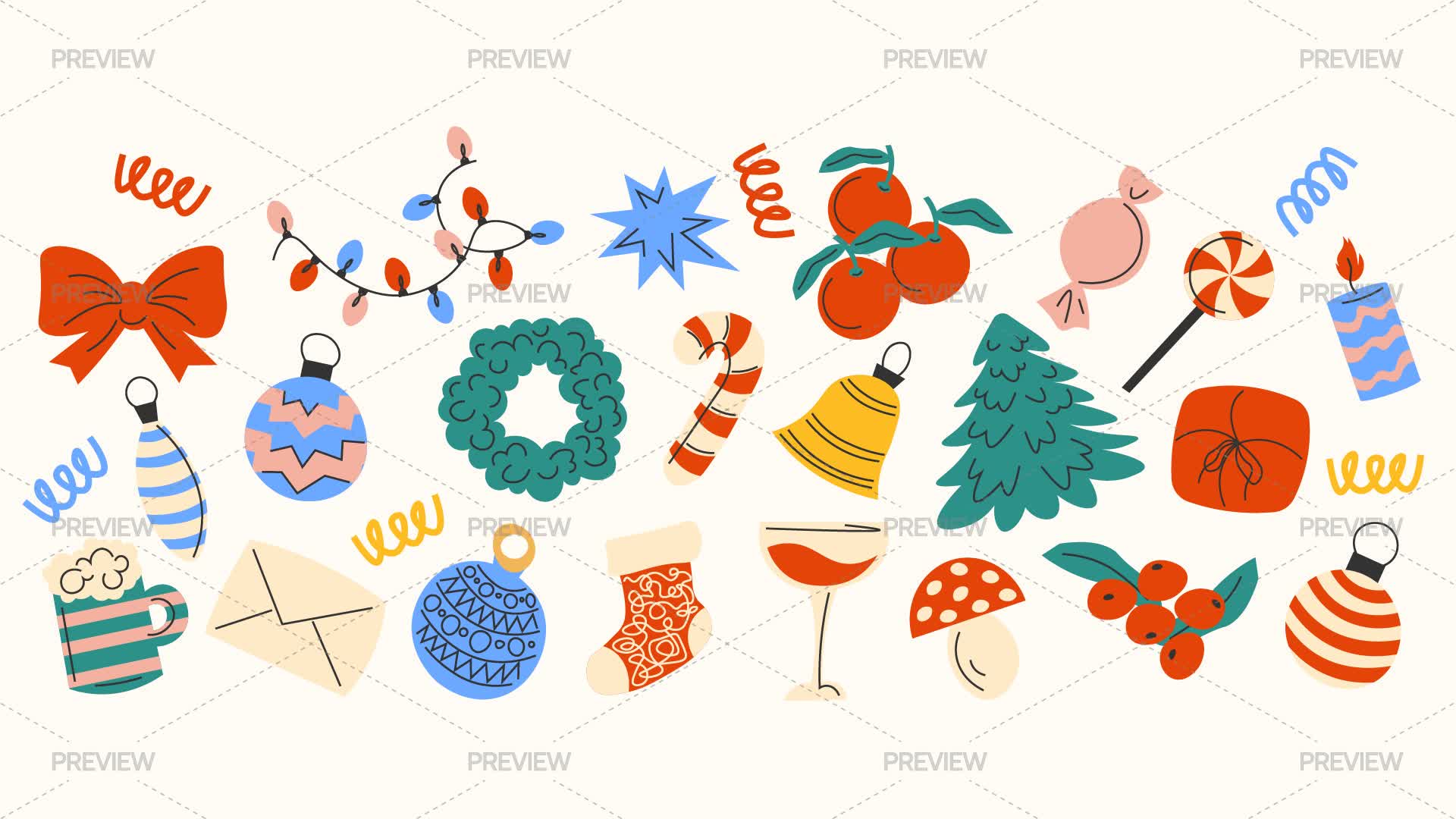 Christmas Holiday Elements by Kristina Bilous - Graphics | Motion Array