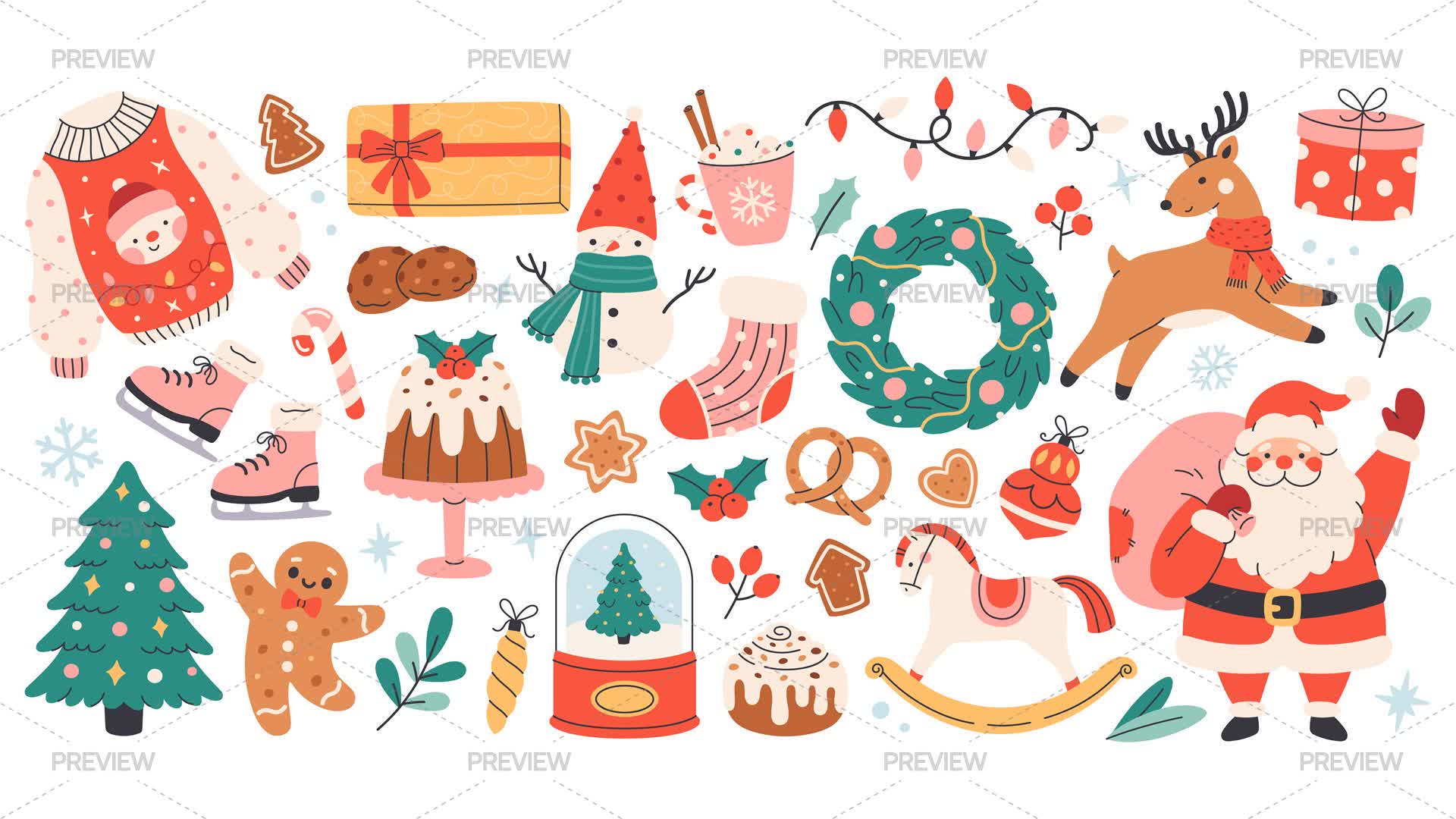 Christmas Holiday Elements - Graphics | Motion Array