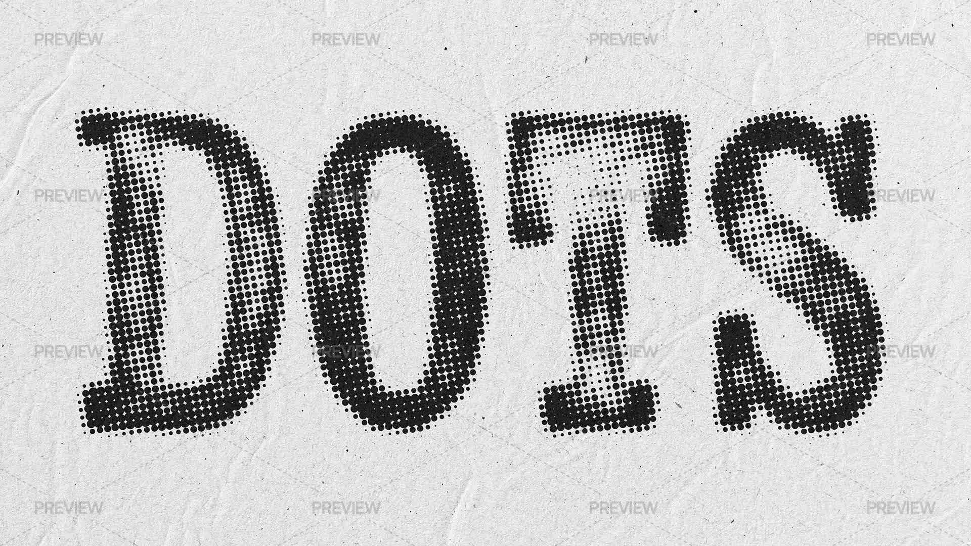 Print Halftone Text Effect - Graphics | Motion Array
