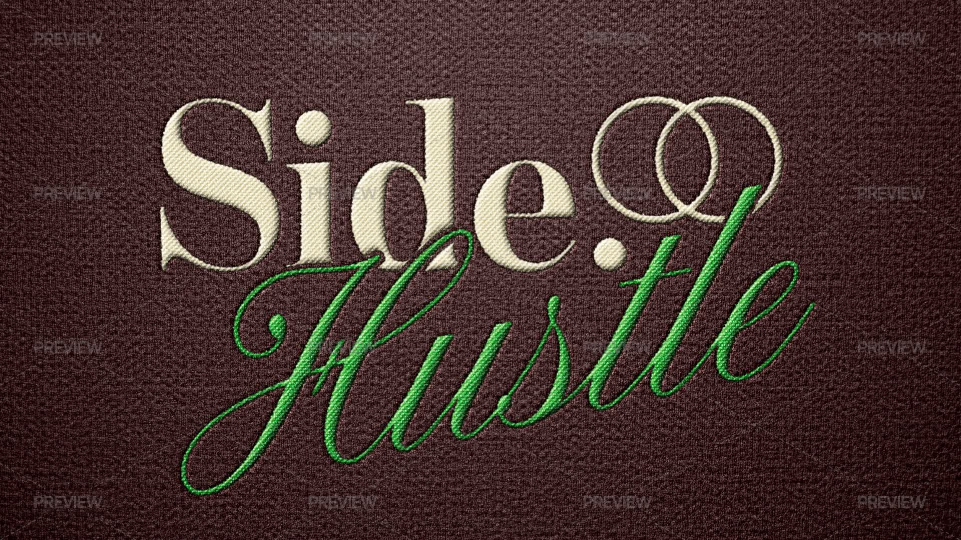 Stitching Embroidery Text Mockup - Graphics | Motion Array