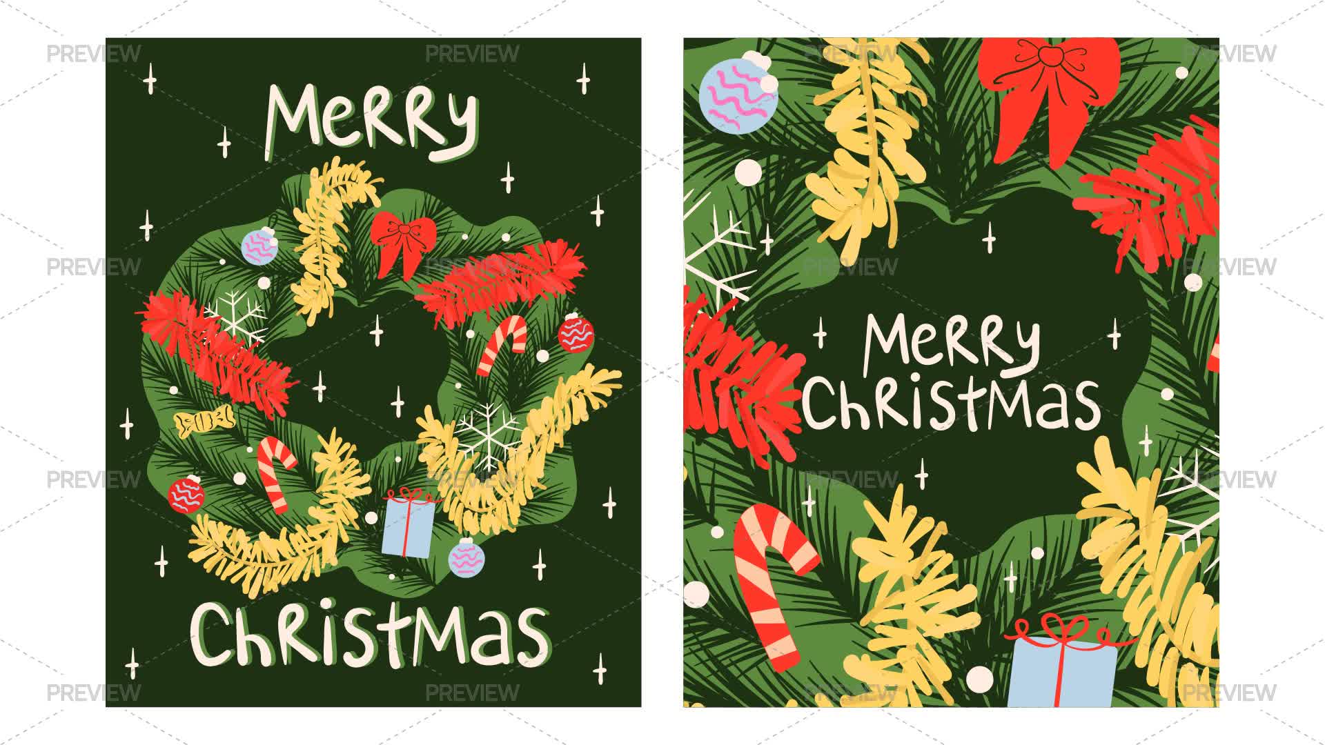 Christmas Holiday Cards - Graphics | Motion Array