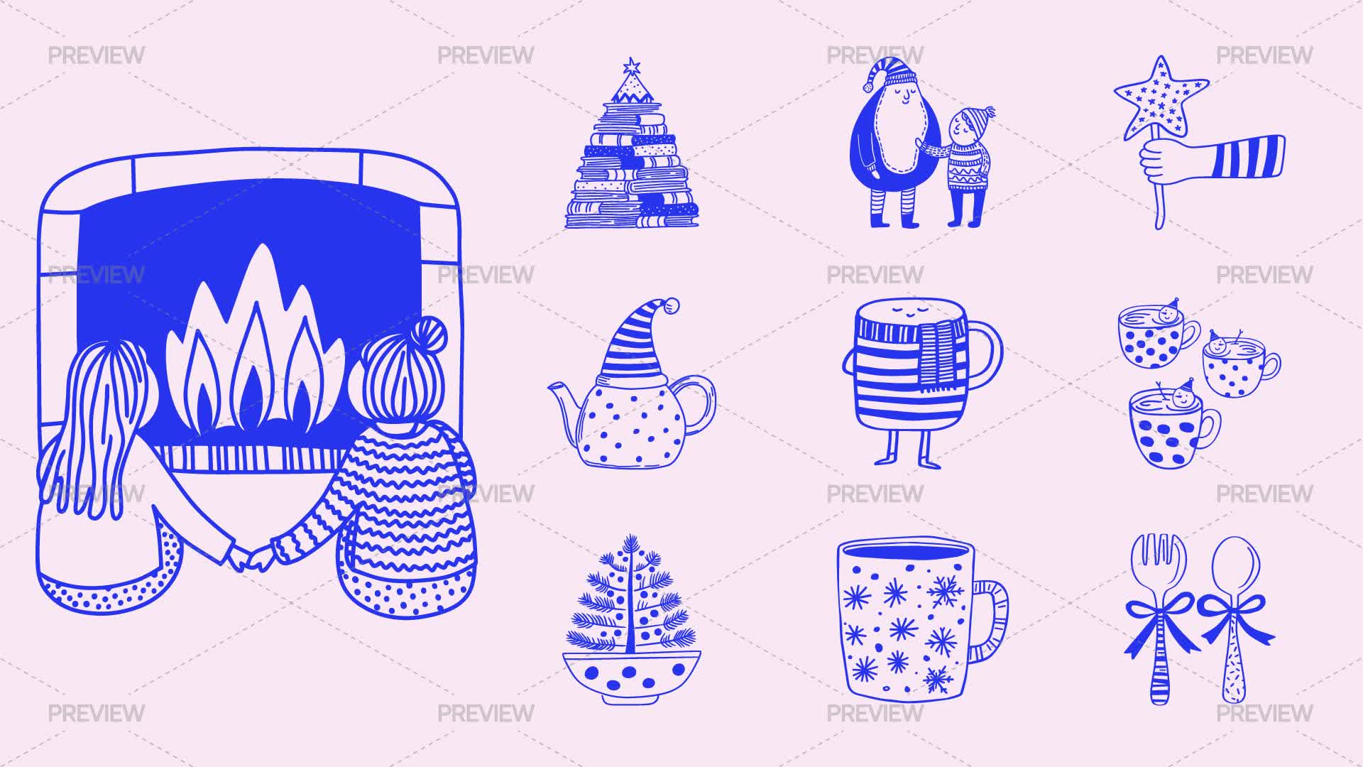 Christmas Home Elements - Graphics | Motion Array