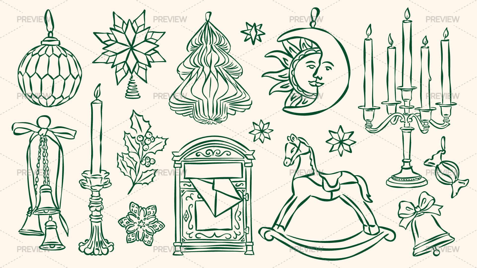 Christmas Holiday Elements - Graphics | Motion Array