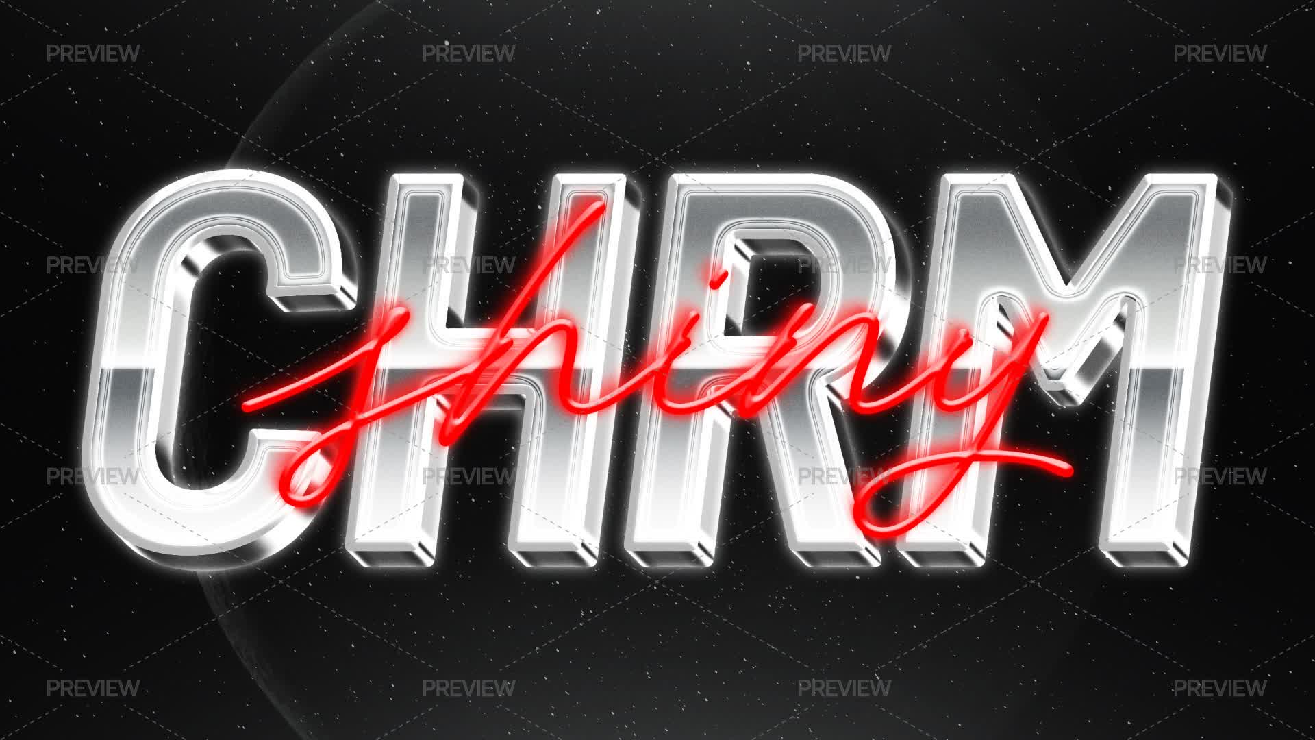 Script Neon Chrome Neon Script Text Effect by Graphisphere - Graphics | Motion Array