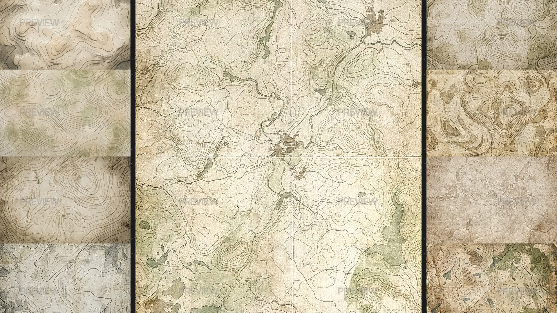 Topographic Map Backgrounds by smishura - Graphics | Motion Array