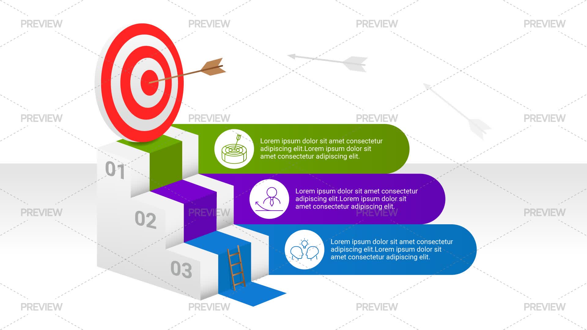 Send Ladder Visual Business Ladder Infographic Template by Kuat - Graphics | Motion Array