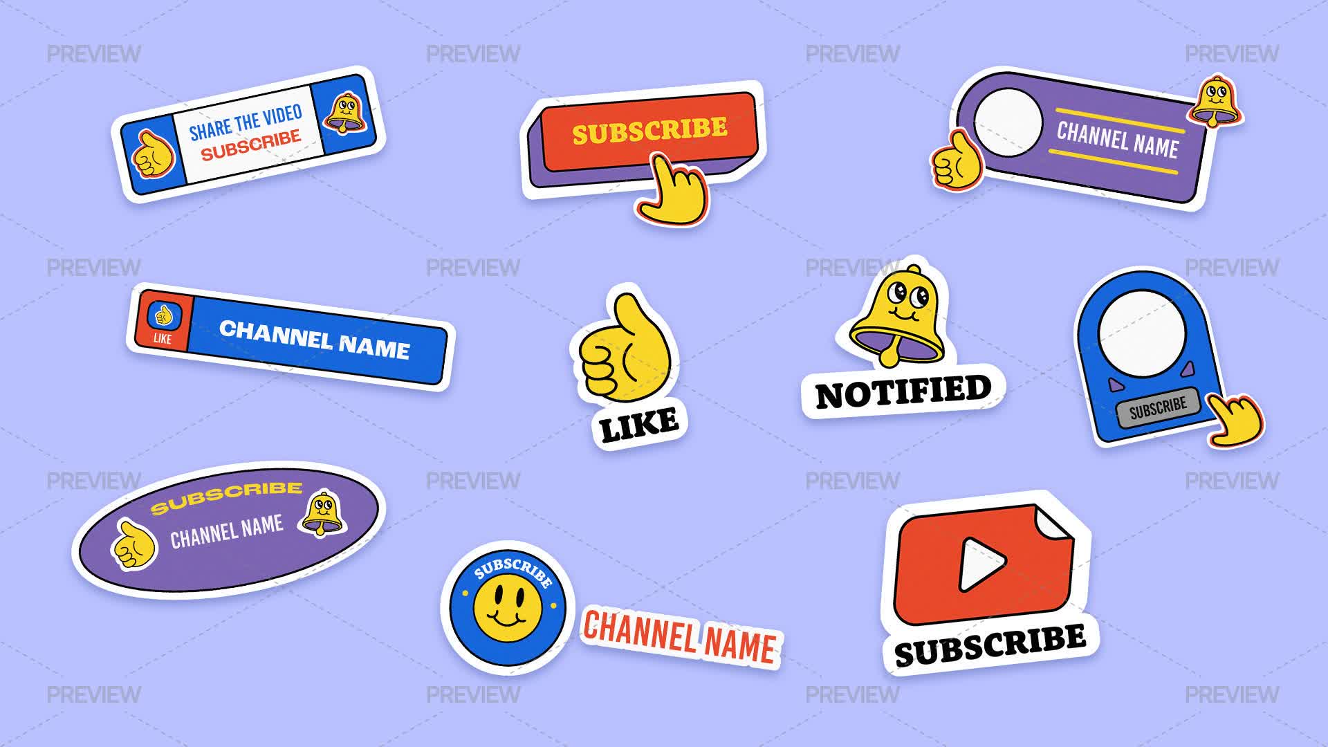 Is Sticker Graphics Stickers & Doodles | Motion Array