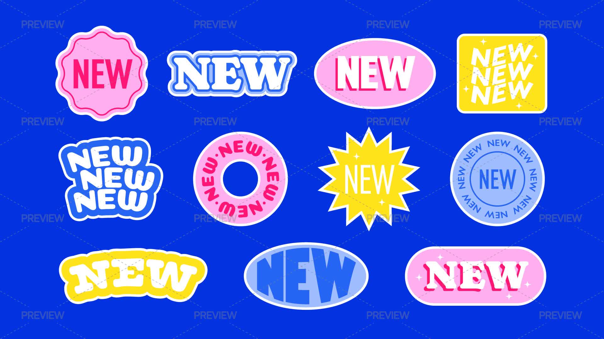 Colorful New Stickers by ZeinArt - Graphics | Motion Array