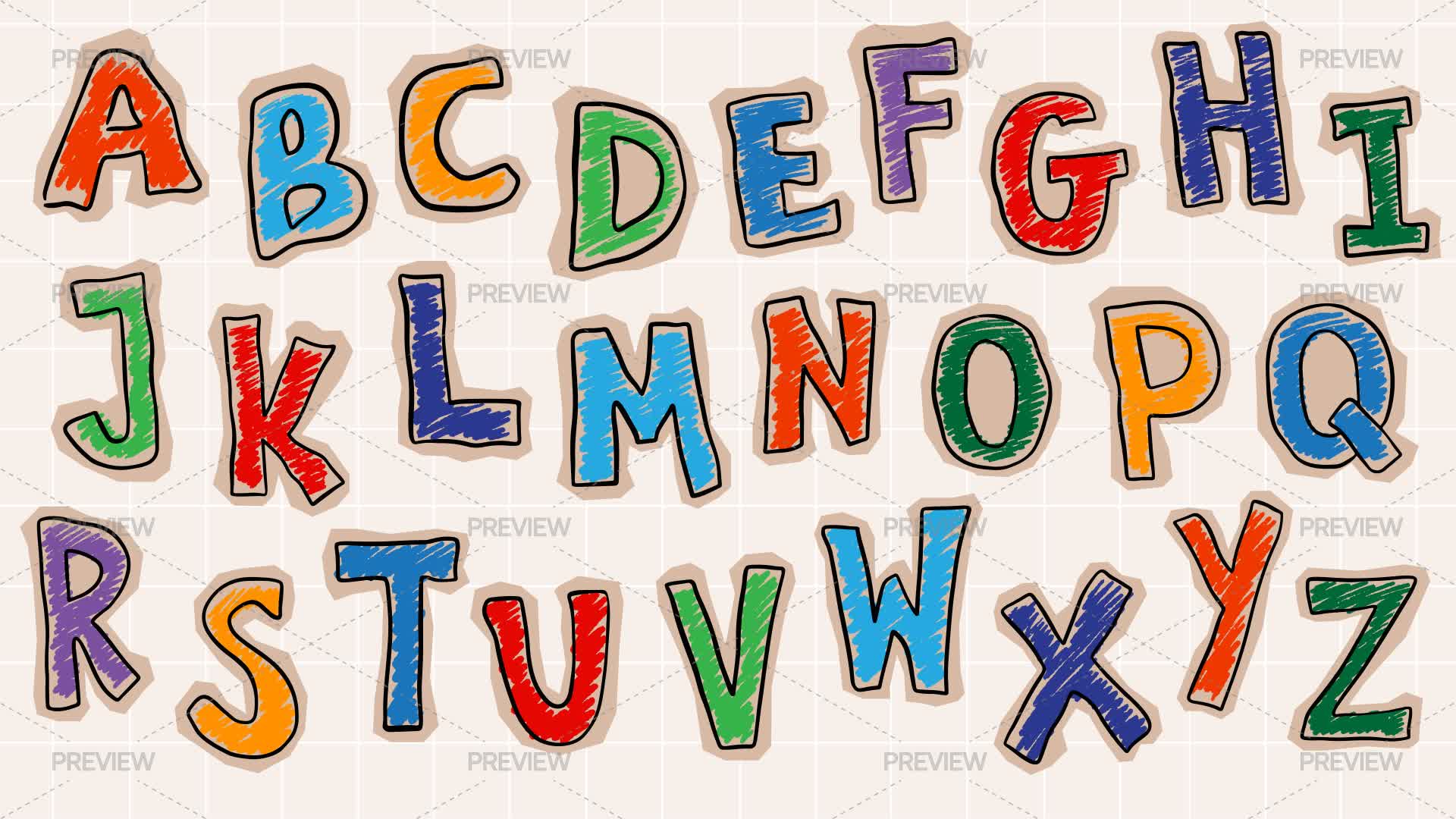 Alphabet Blog Paper Cutout Alphabet by PawLoveArt - Graphics | Motion Array