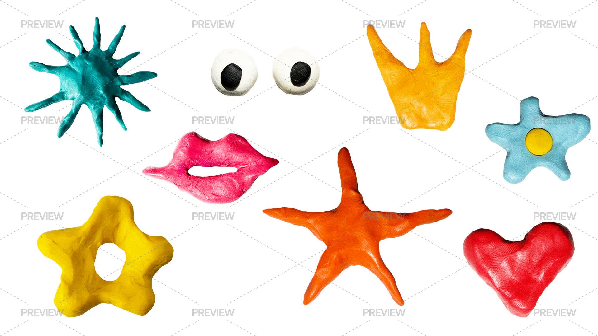 Clay Graphics Colorful Clay Elements by Tatsiana Sa - Graphics | Motion Array