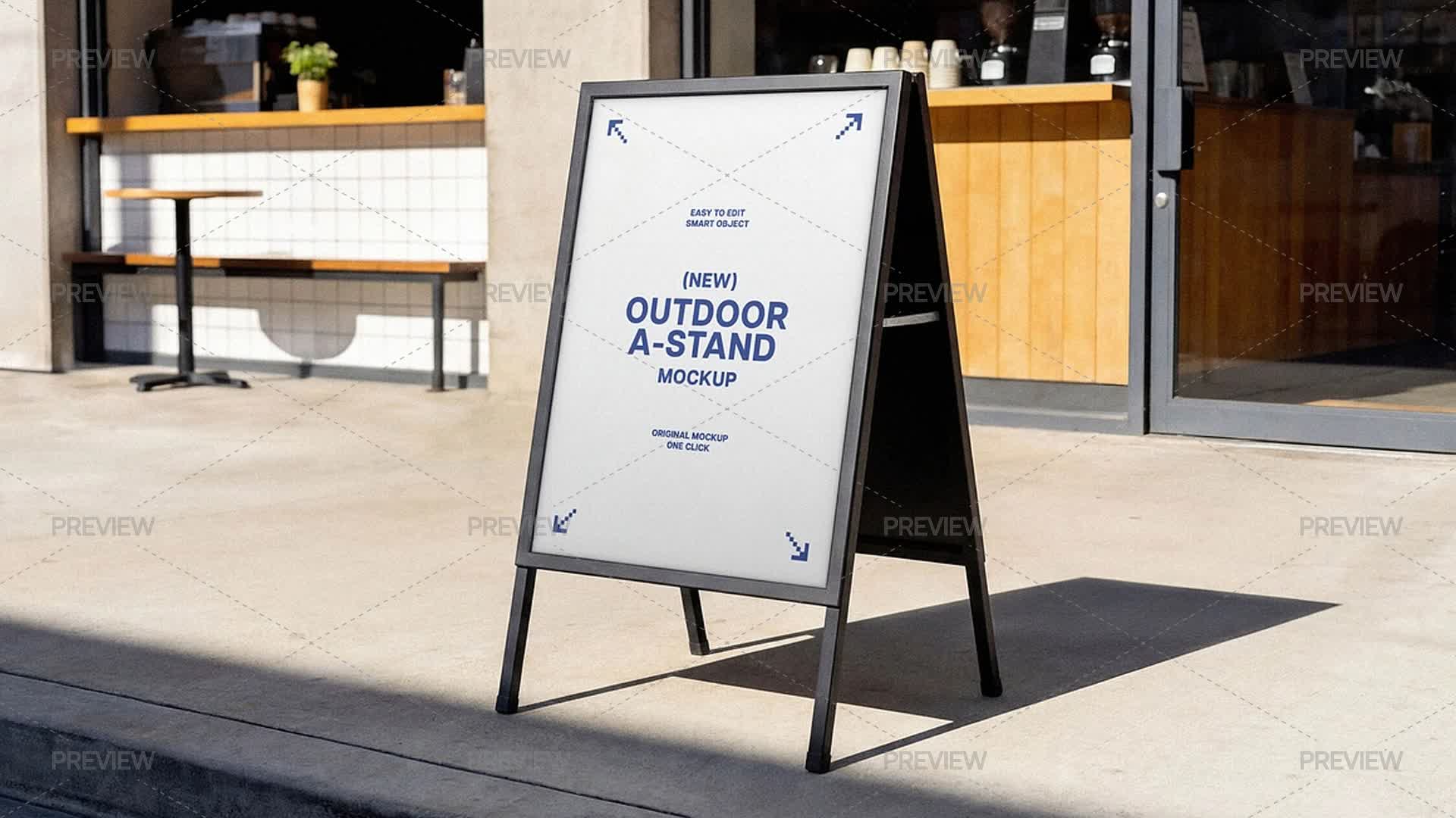 Coffee Shop Signage Mockup by Pixelbuddha - Graphics | Motion Array