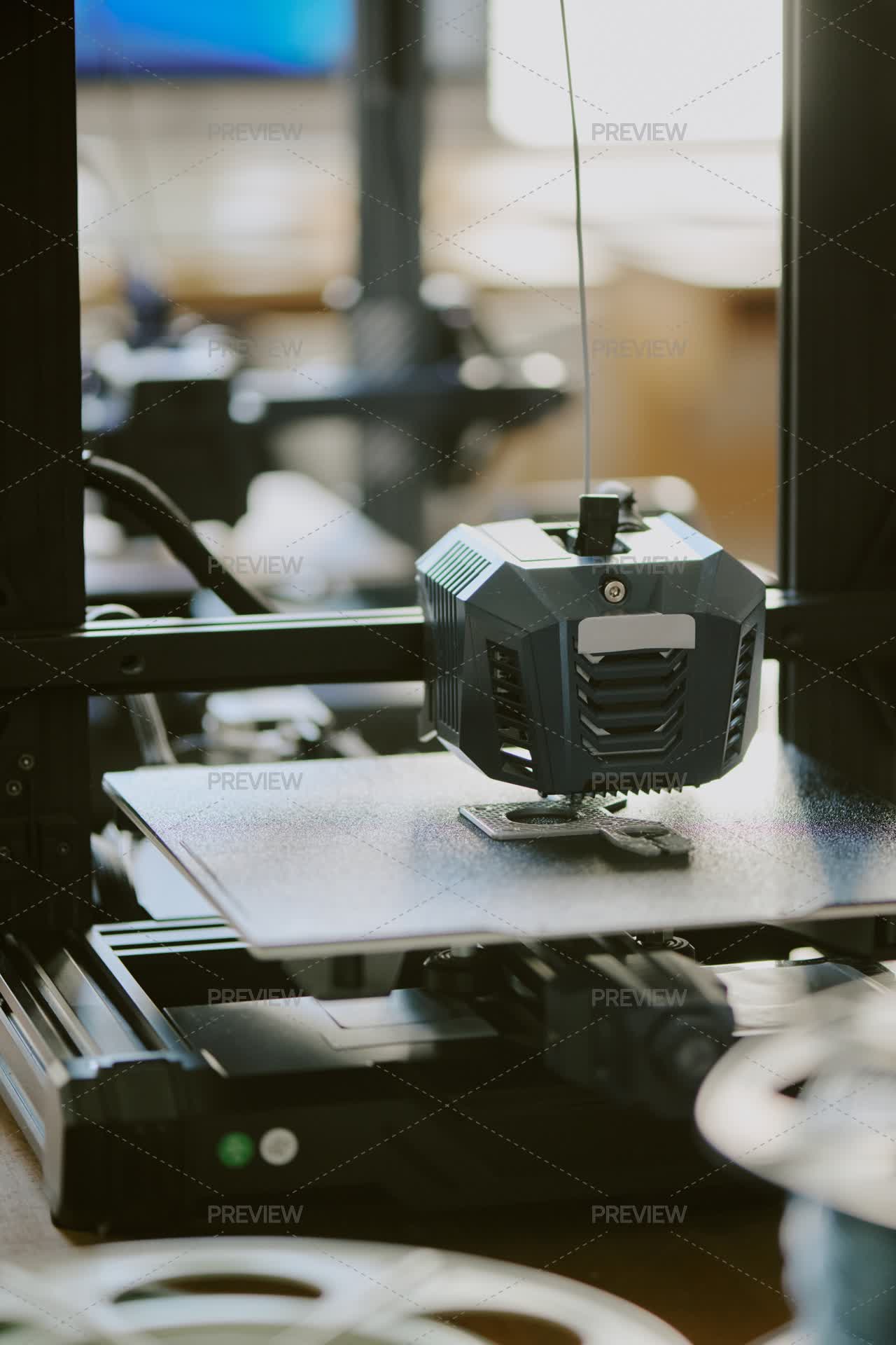 Operating Machine 3d Operating Advanced 3D Printing Machine In Workshop by AnnaStills ...