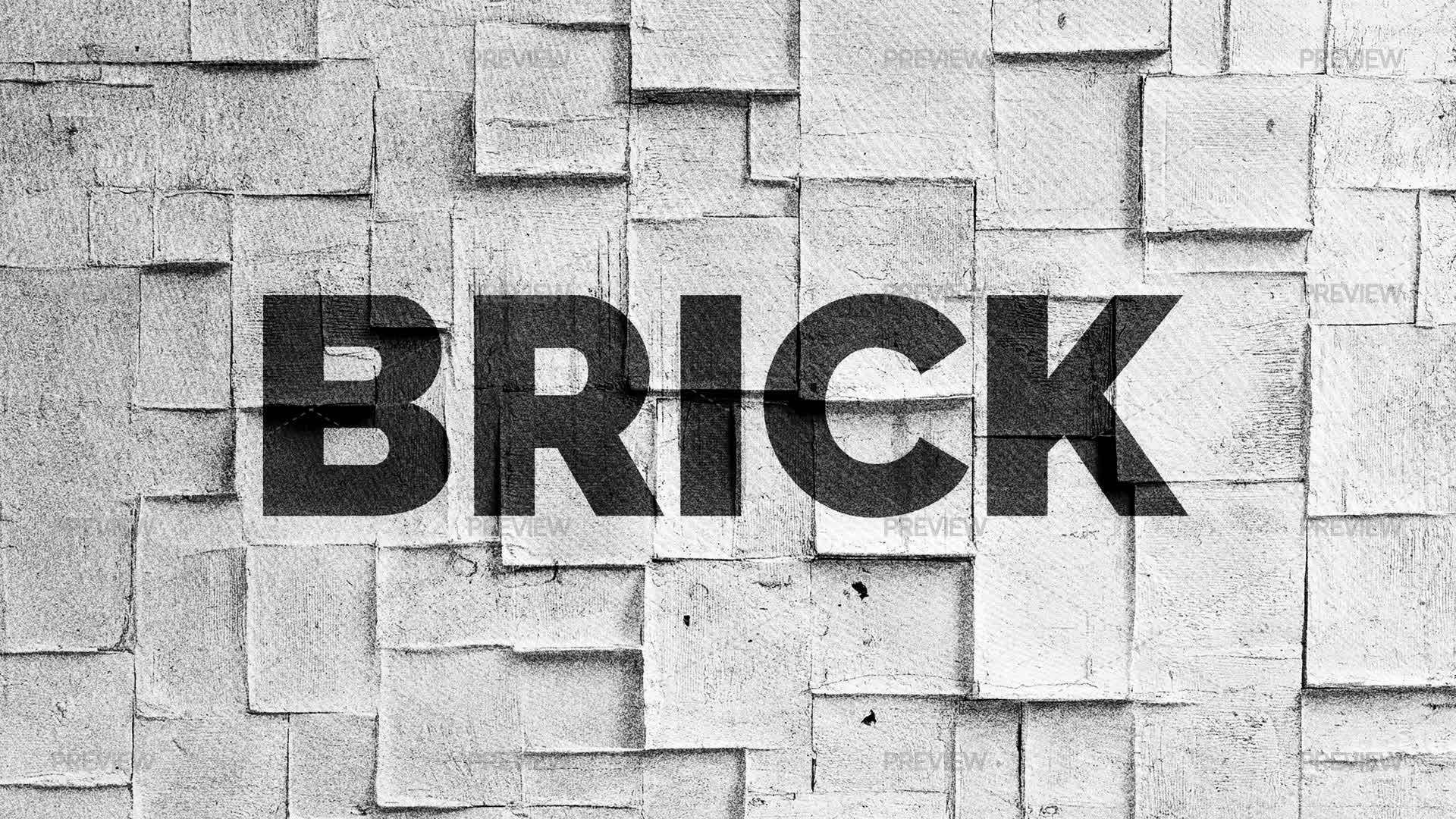Brick Wall Text Effect by storegraphic - Graphics | Motion Array