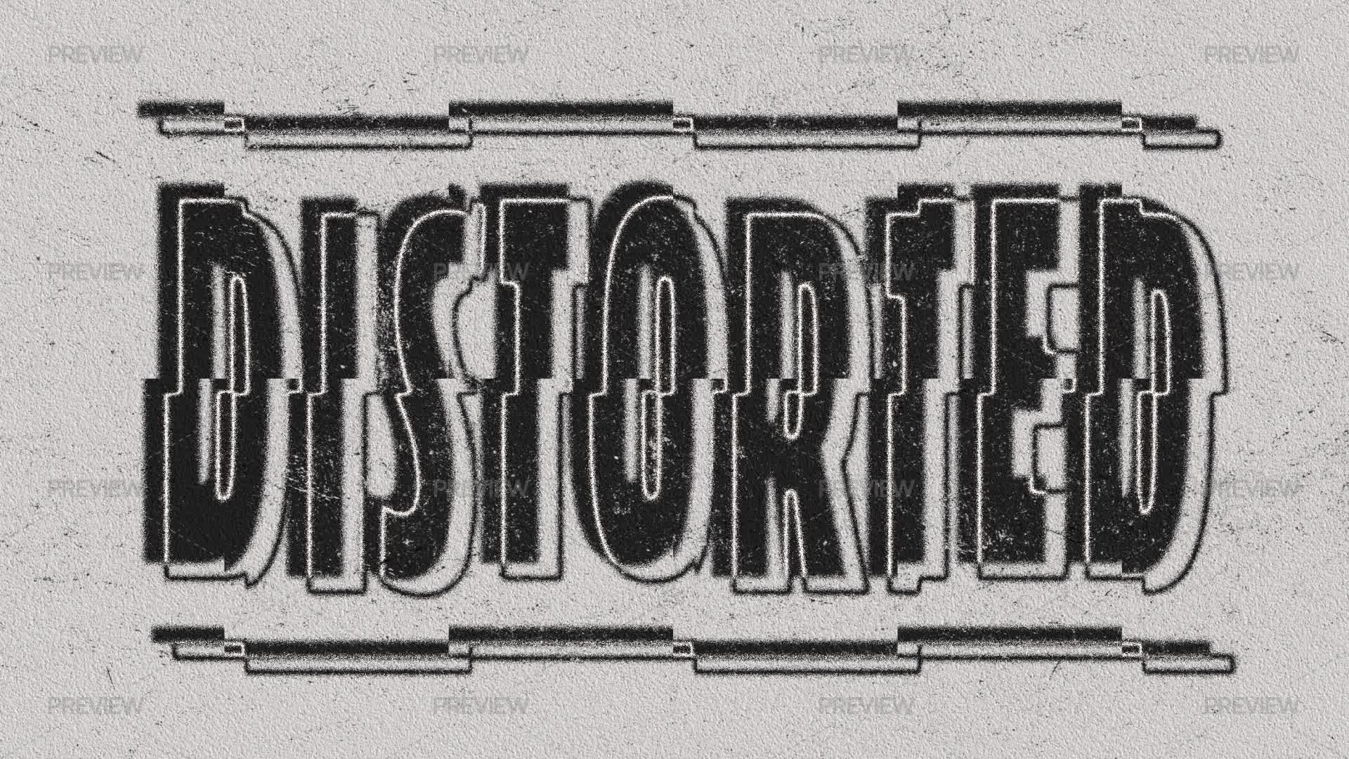 Distorted Grunge Text Effect by Matsero - Graphics | Motion Array