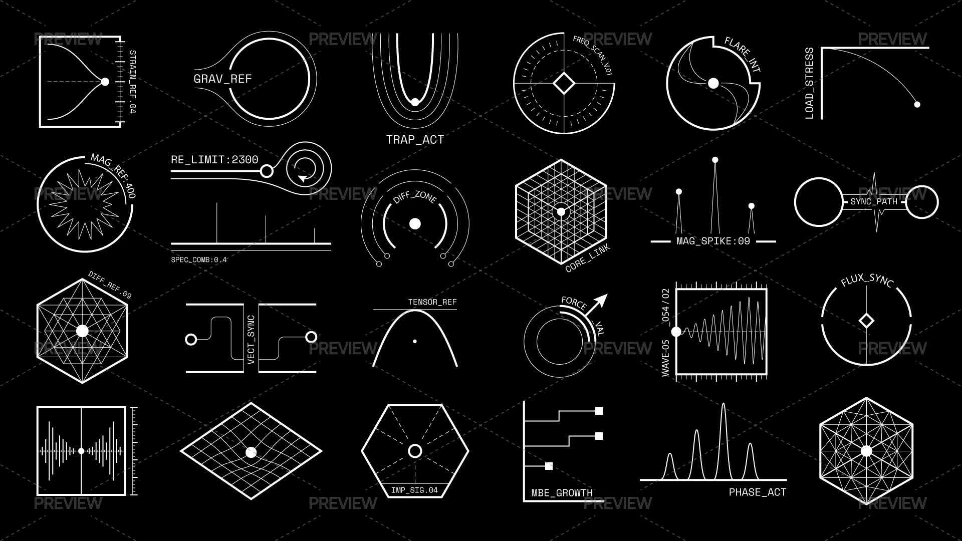 Micrographics Graphics Design Micrographic Interface Elements by Derter - Graphics | Motion Array
